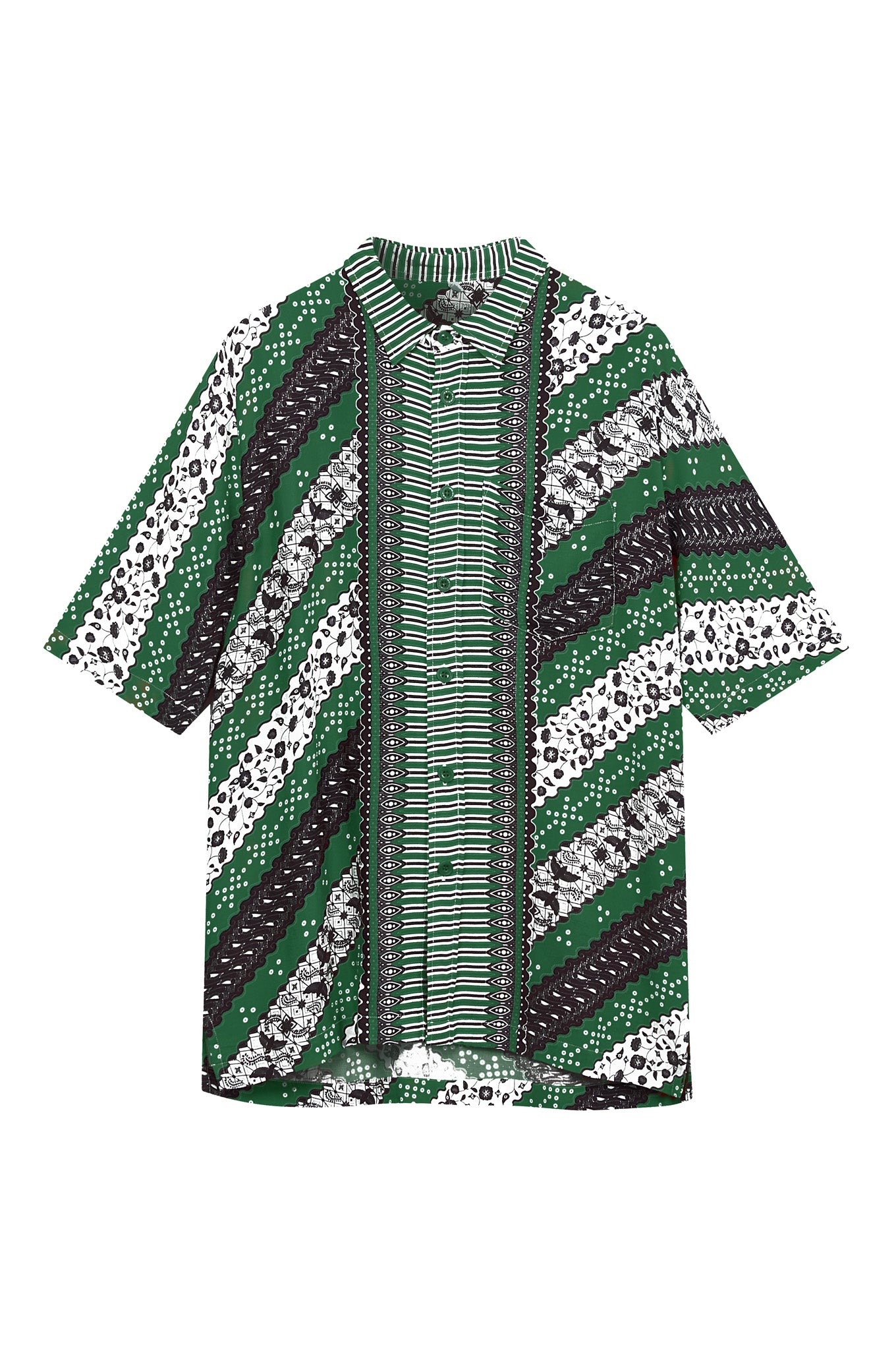 KOMODO mannen vegan Overhemd Heren Hummingbird Summer Green