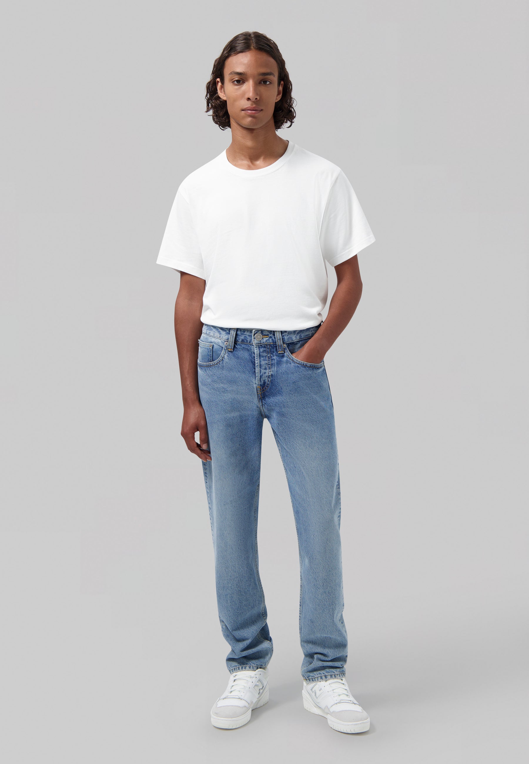 MUD Jeans mannen vegan Spijkerbroek Extra Easy Stone Vintage Blauw