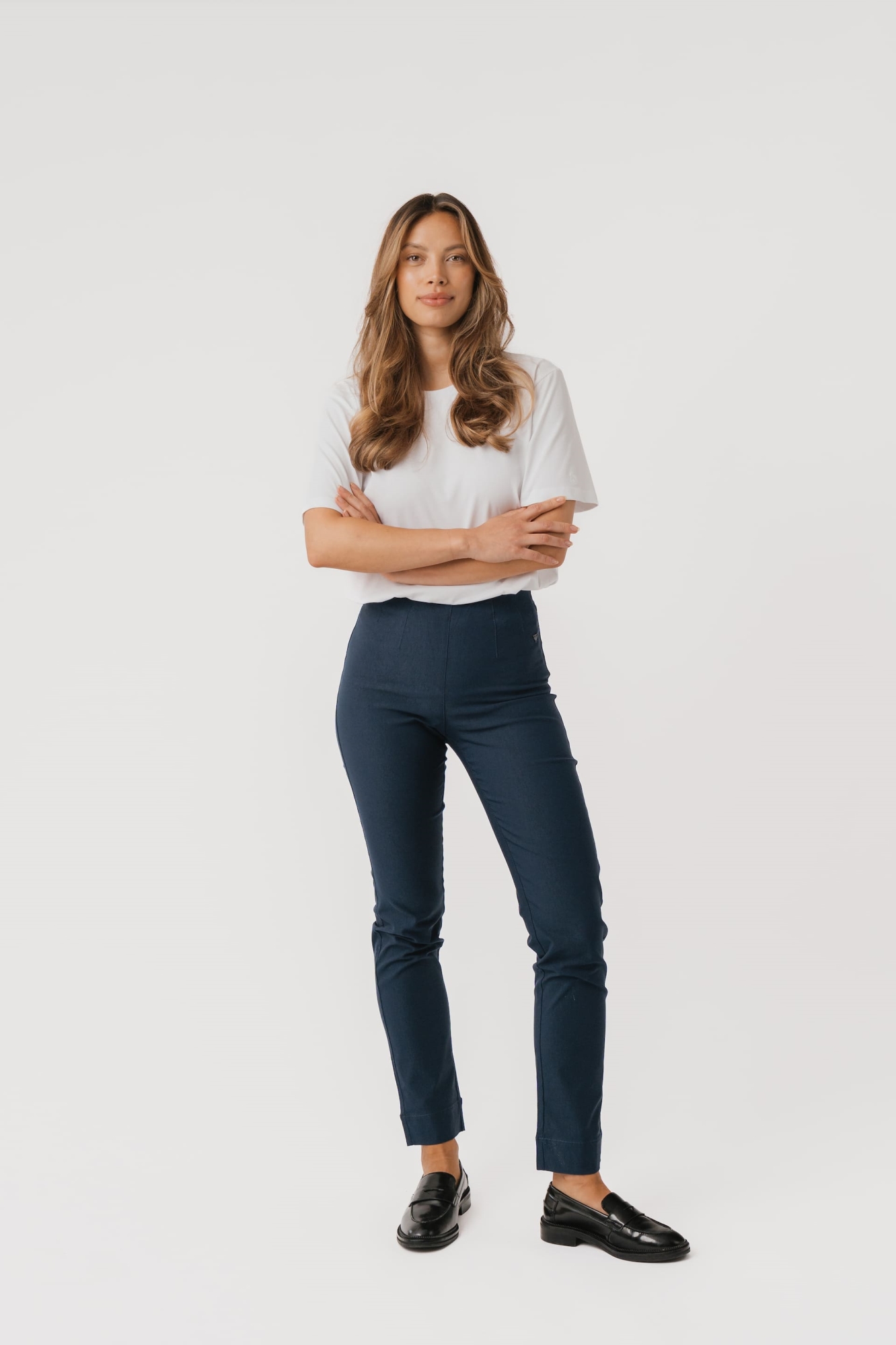 LAURIE  Broek Betty Regular Ml Marineblauw