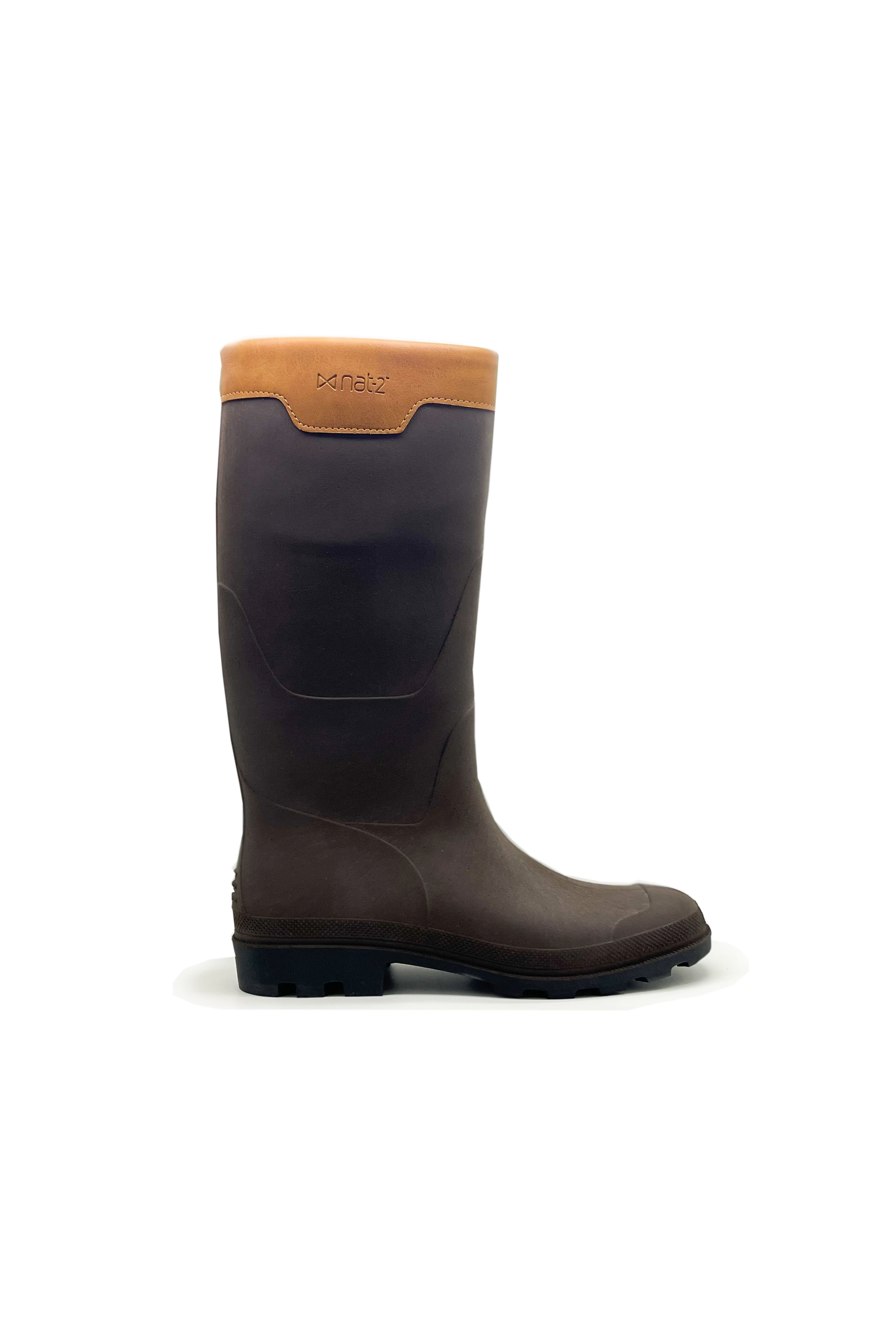 nat-2 mannen vegan Regenlaarzen Rugged Prime Bully Coffee 100% Waterdicht Bruin