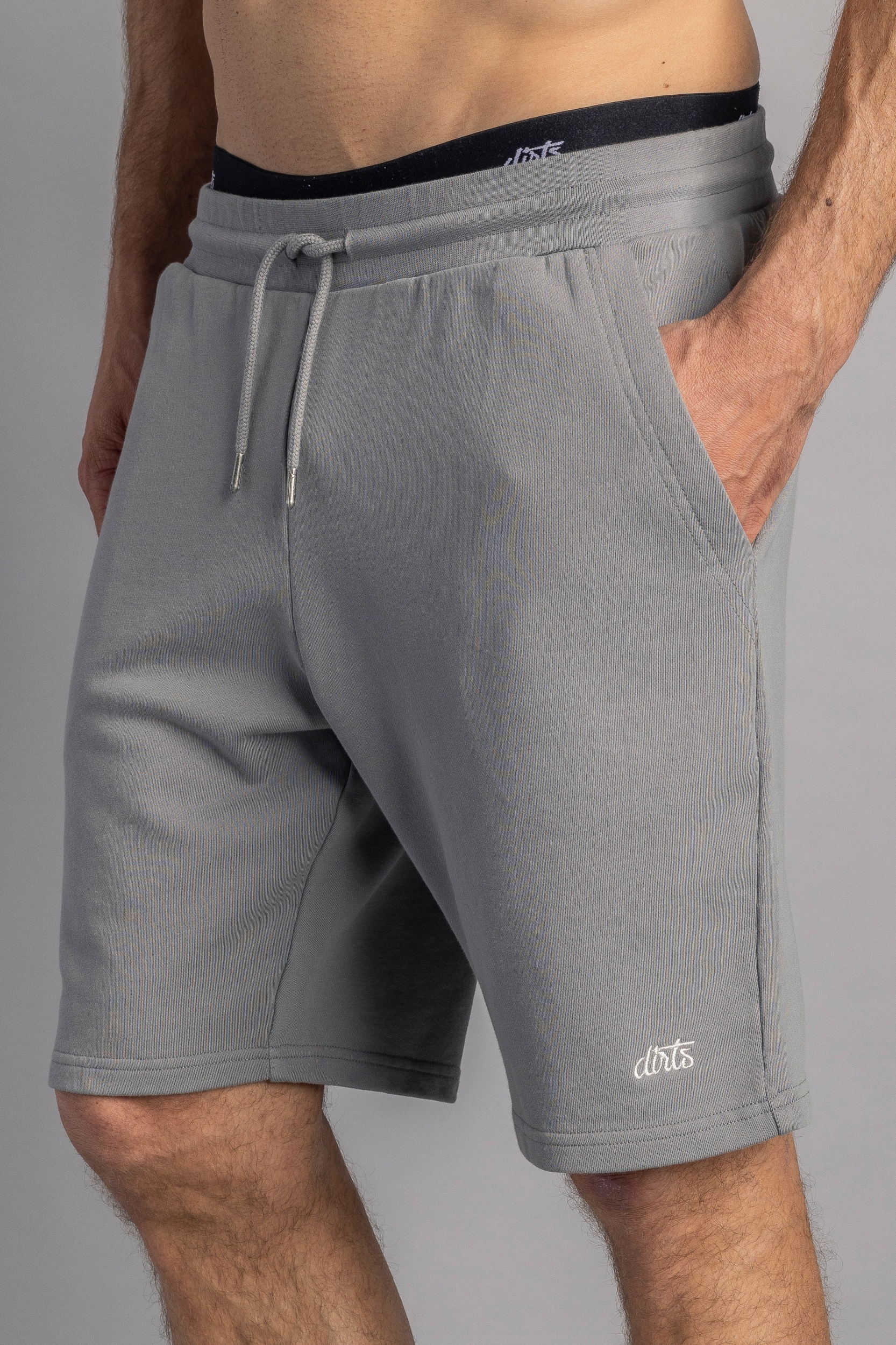 DIRTS mannen vegan Sweatshort Silver Dust