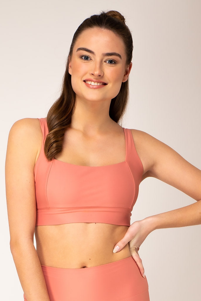 Woodlike  Sport Bh Crop Top Perzik Oranje