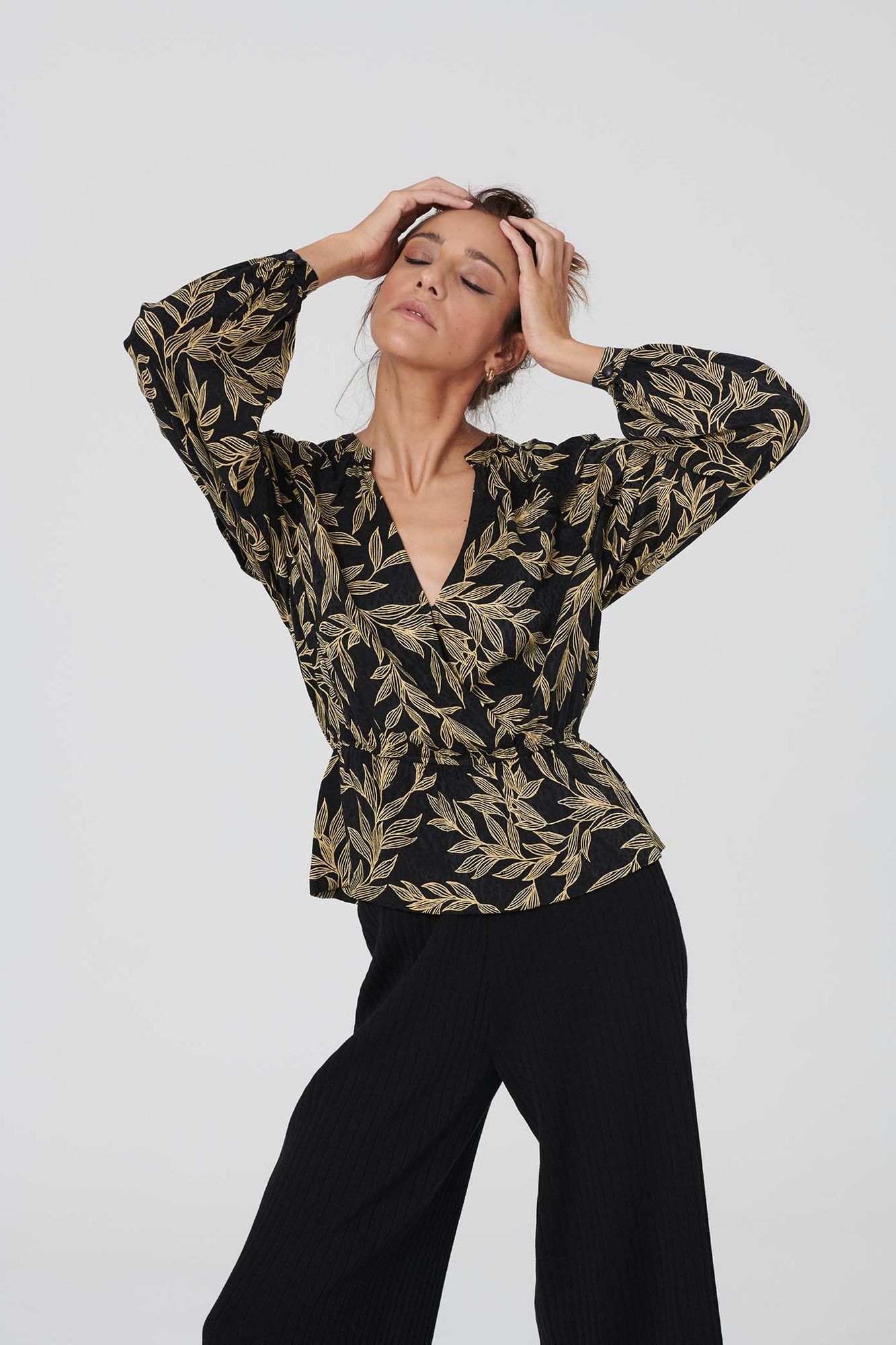 Lovjoi  Blouse Marilin Dark Garden Zwart