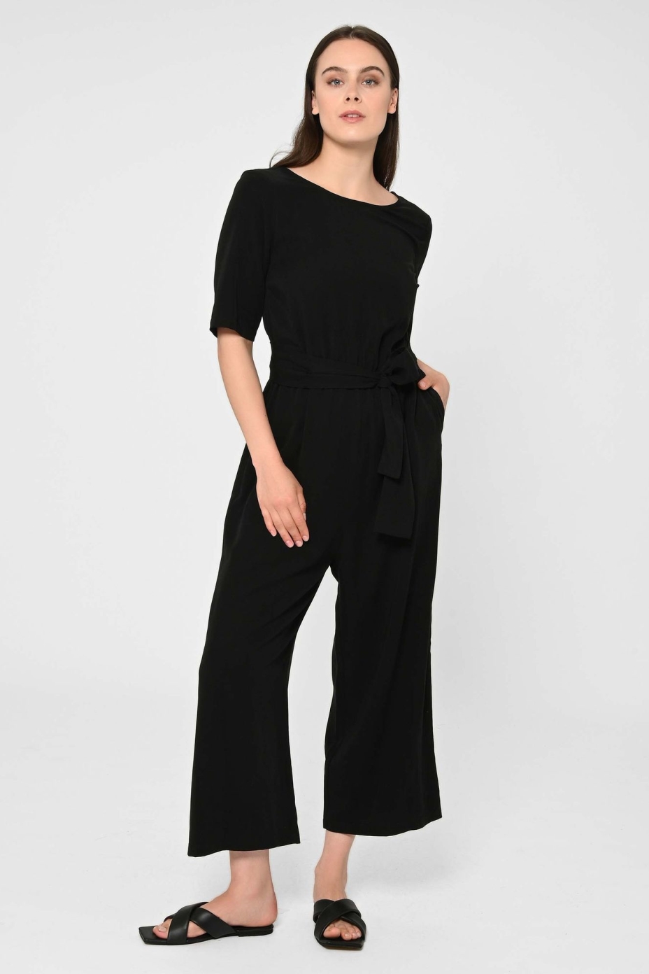 LOVJOI  Jumpsuit Staine Halve Mouw Zwart