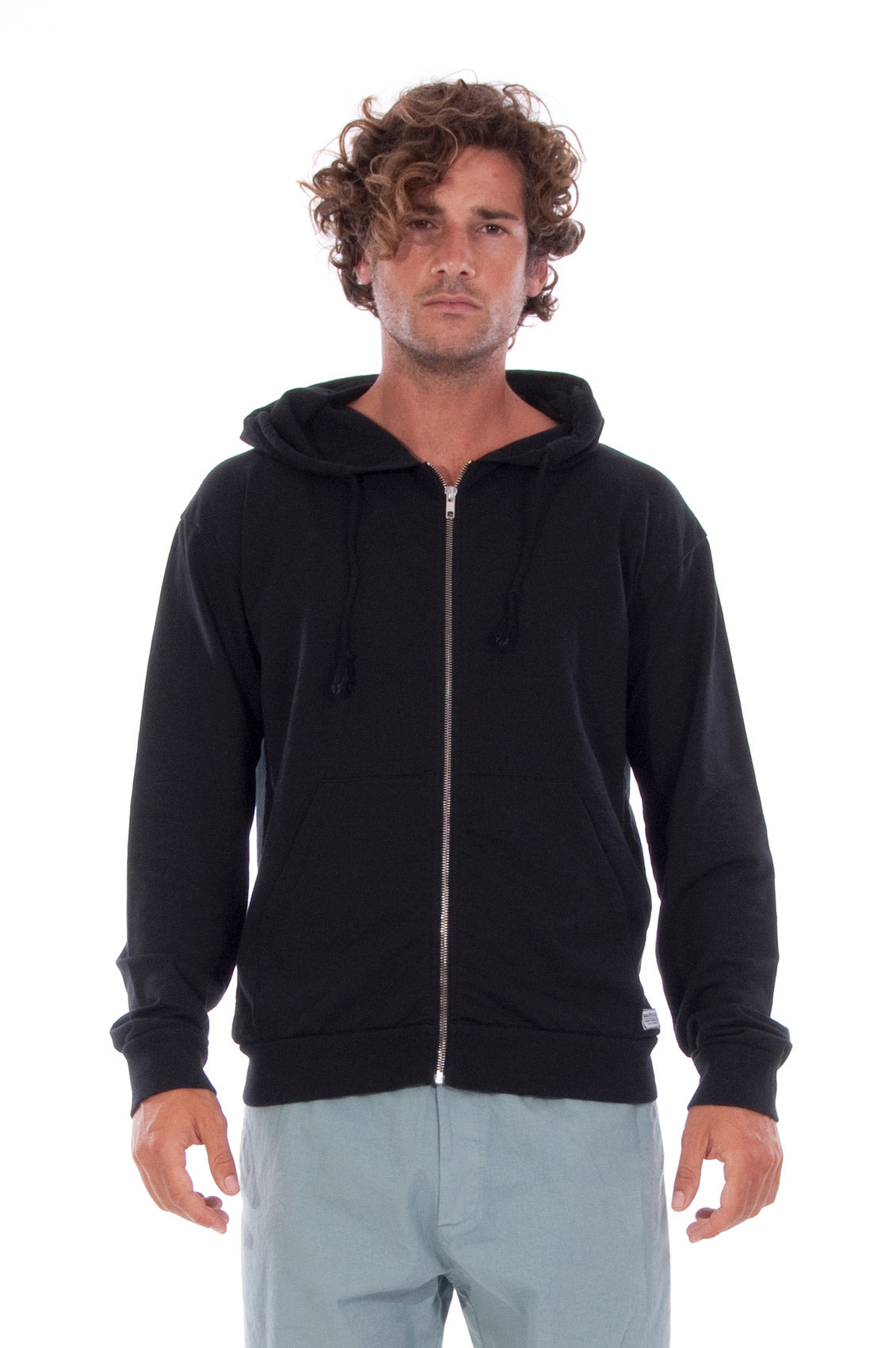 RAVENS VIEW IBIZA mannen vegan Hoodie Met Rits Ibiza Zwart