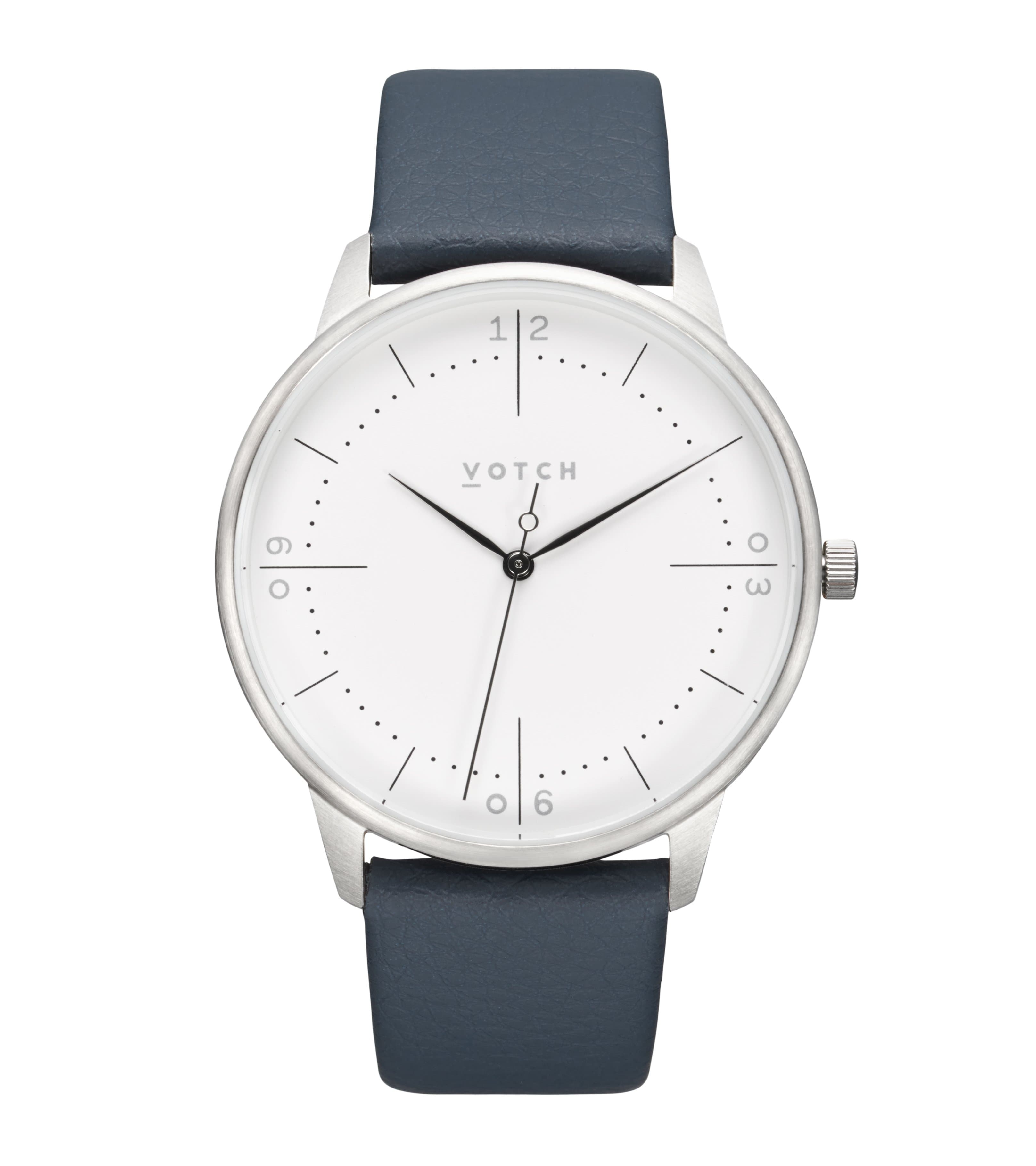 Votch mannen vegan Horloge Aalto Donkerblauw & Zilver