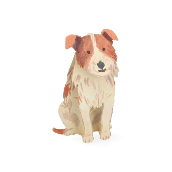 Kaart 3D met envelop, hond