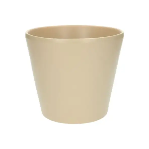 Bloempot 'taps', aardewerk, kiezelgrijs, ø17,5 cm
