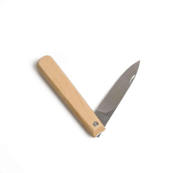 Opvouwbaar mesje, Nogent, beukenhouten handvat, 18 cm