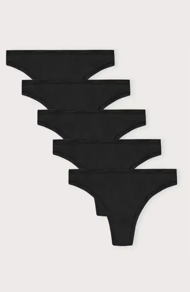 Core string 5-pack zwart