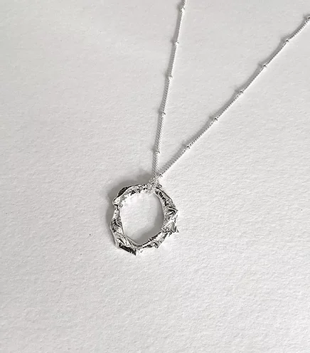 Nouare Jewelry  Ketting Cirkel Zilver