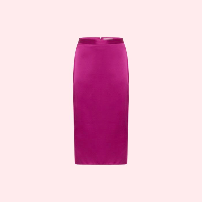 Zijden Midi Rok | Lanius | Roze