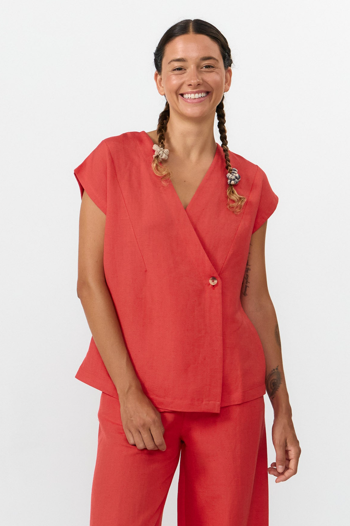 SUITE13LAB  Gilet Kiso Rood