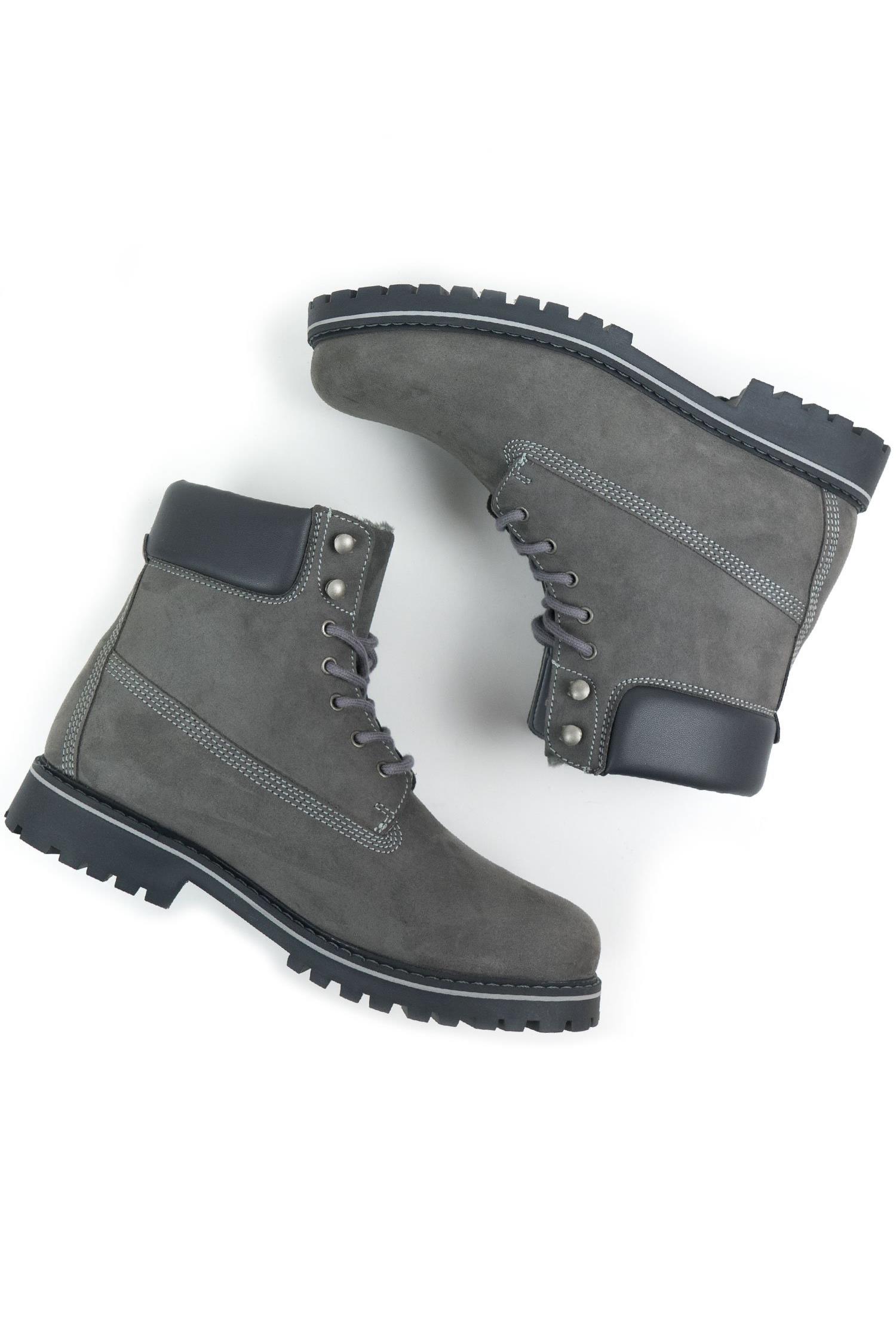 Will's Vegan Store mannen vegan Dock Boots Gevoerd Grijs
