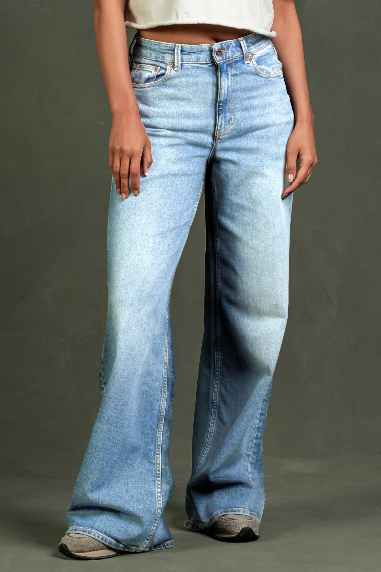 Kuyichi  Harper Jeans Met Wijde Pijpen, Opnieuw Vintage Look