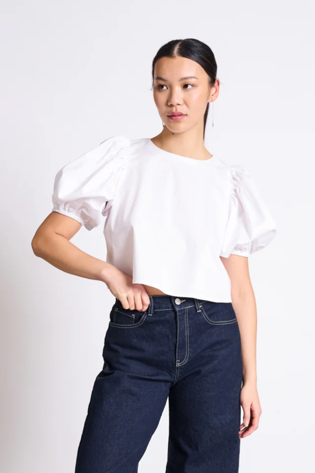 JAN 'N JUNE  Blouse Cropped Olmos Wit