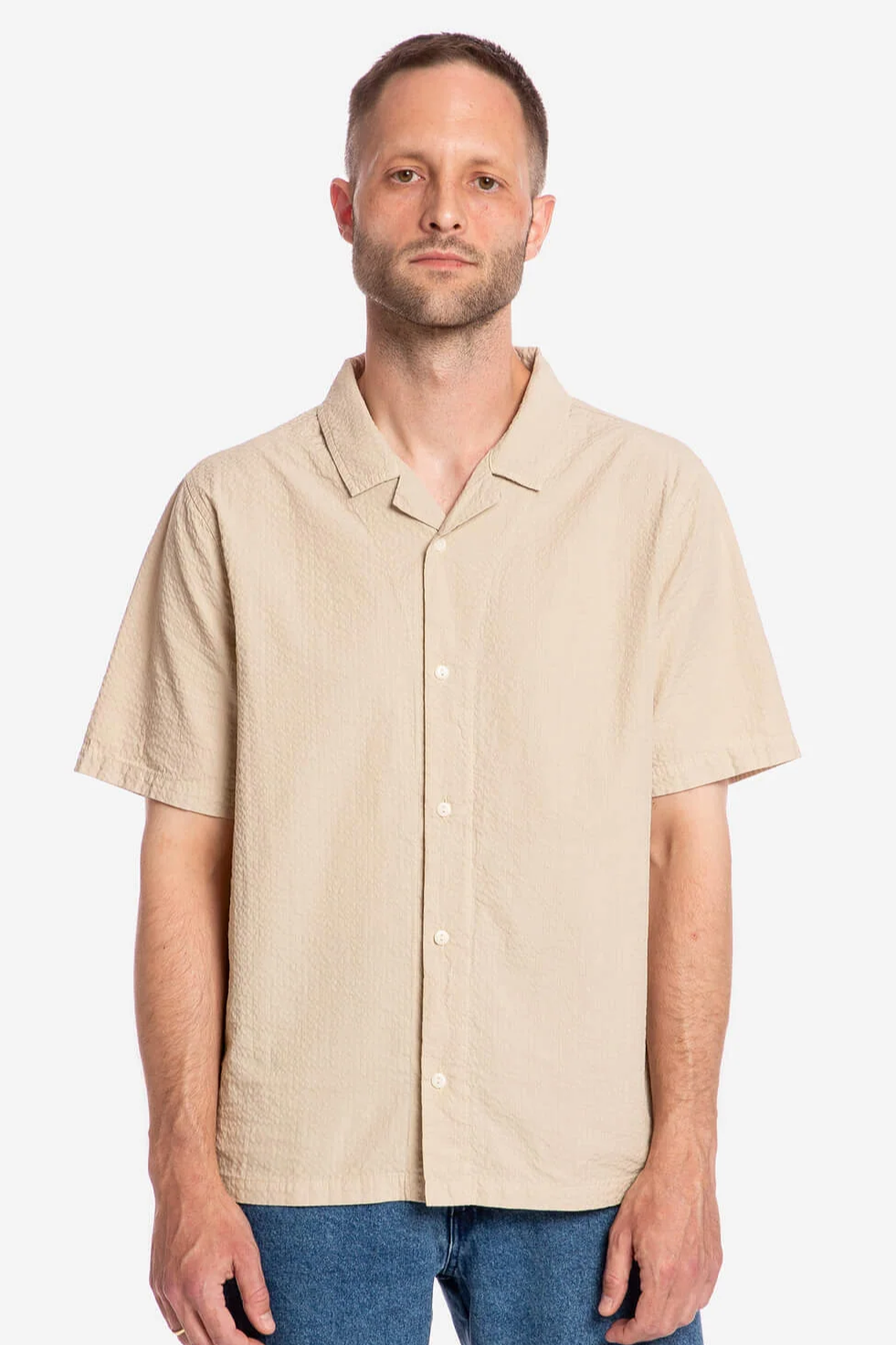 MATONA mannen vegan Shirt Bowling Zand