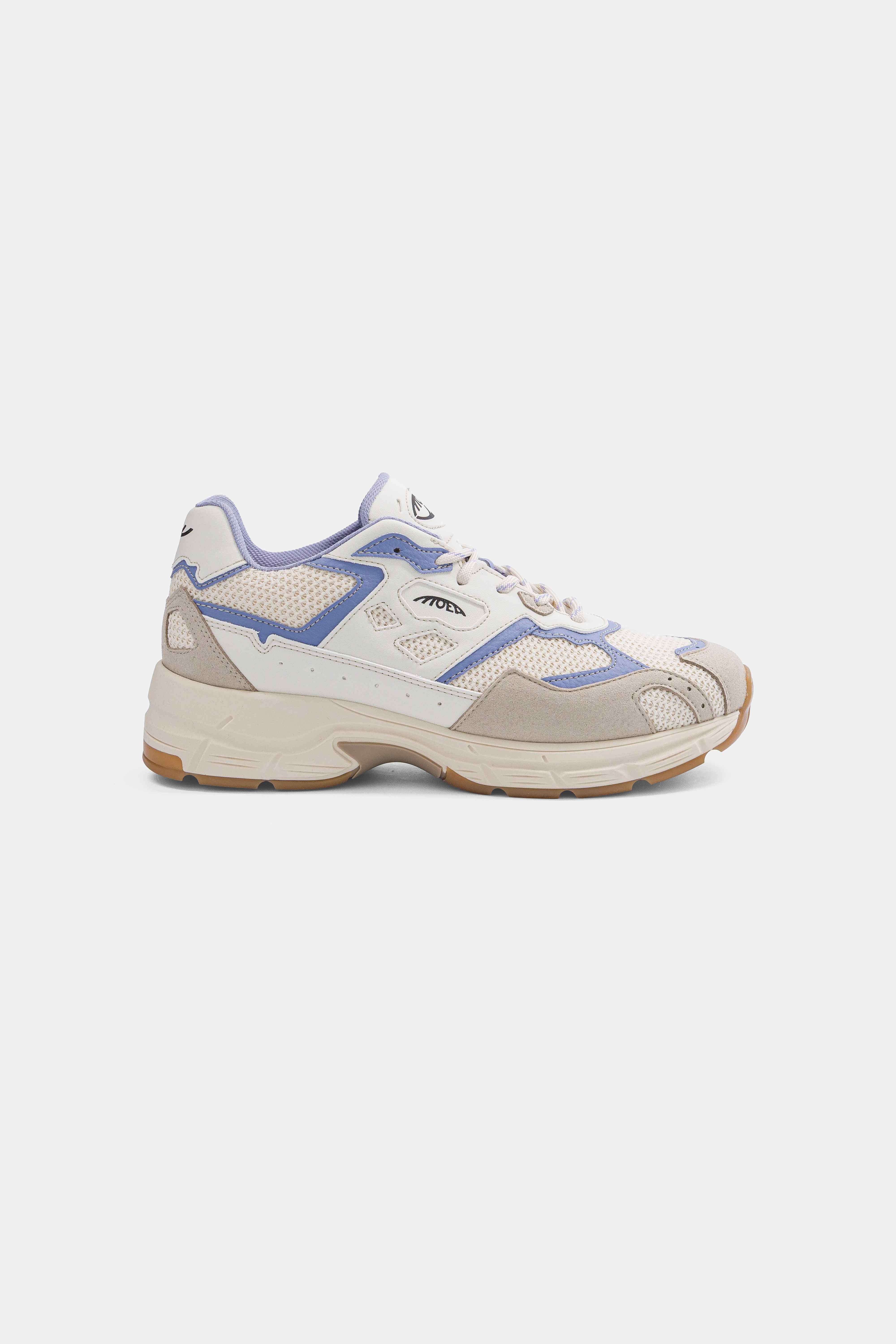 MoEa mannen vegan Sneakers Rush Beige & Lila Oranje