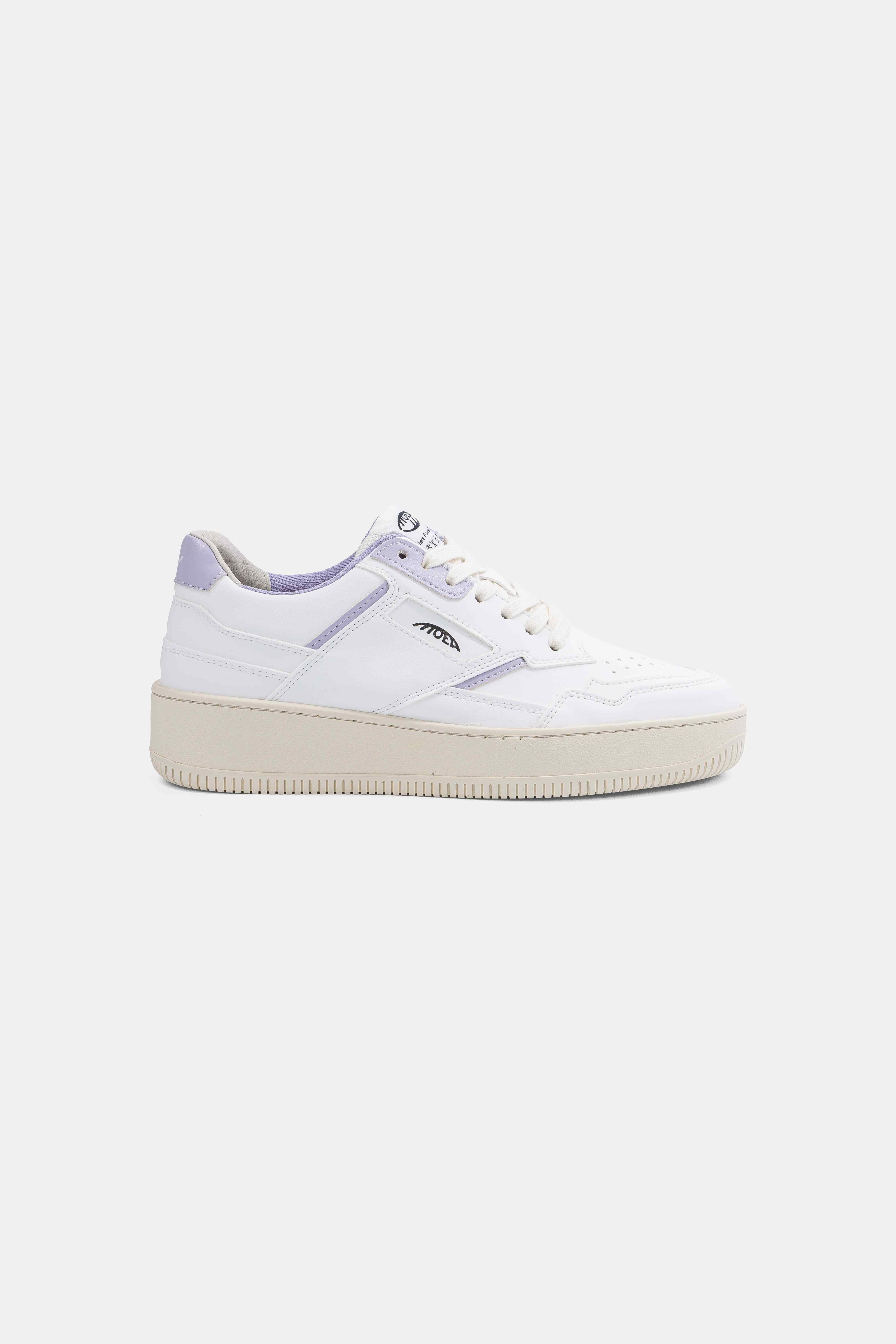 MoEa mannen vegan Sneakers Origin Wit & Lila Appel