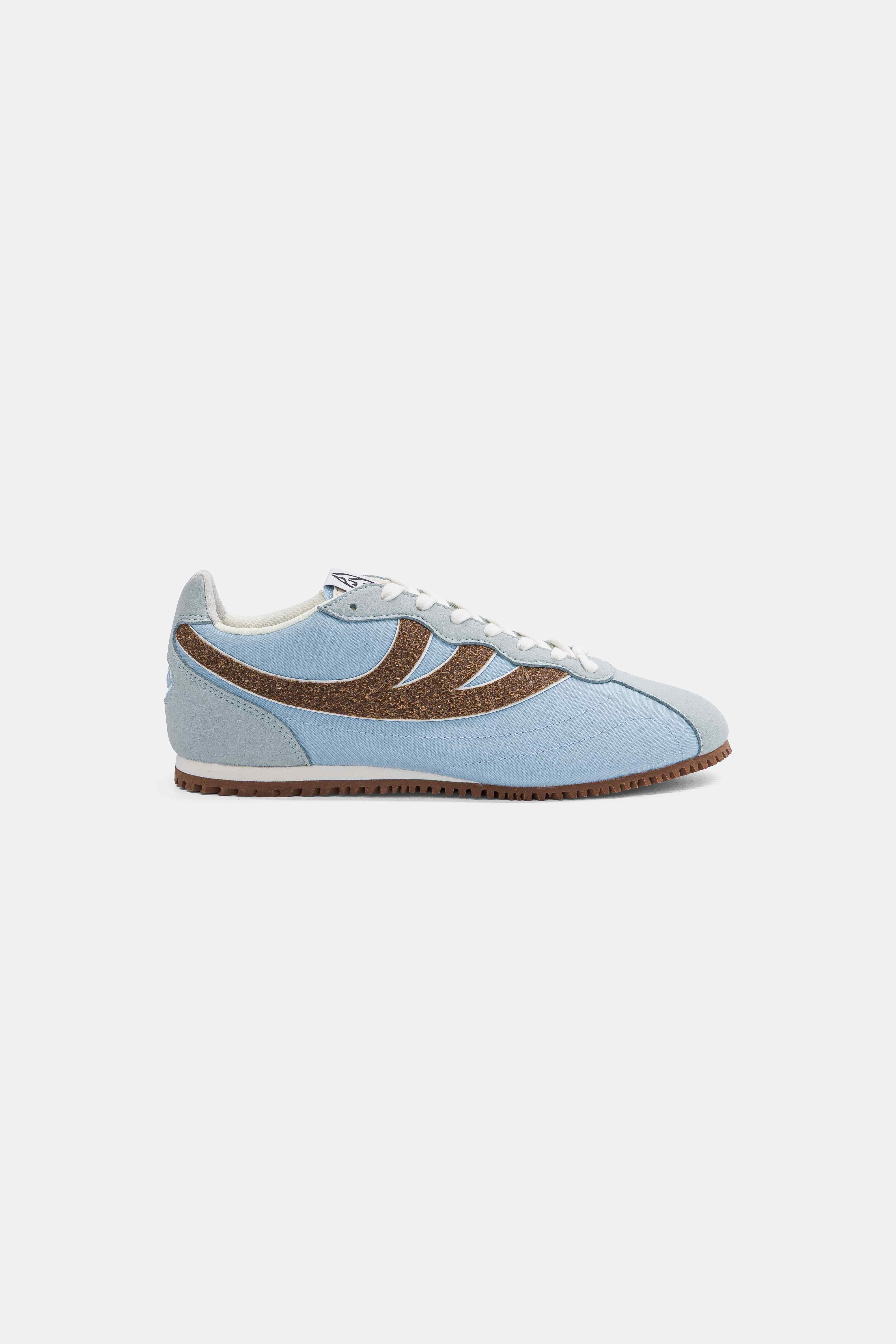 MoEa mannen vegan Sneakers Rise Blauw & Bruin Palm