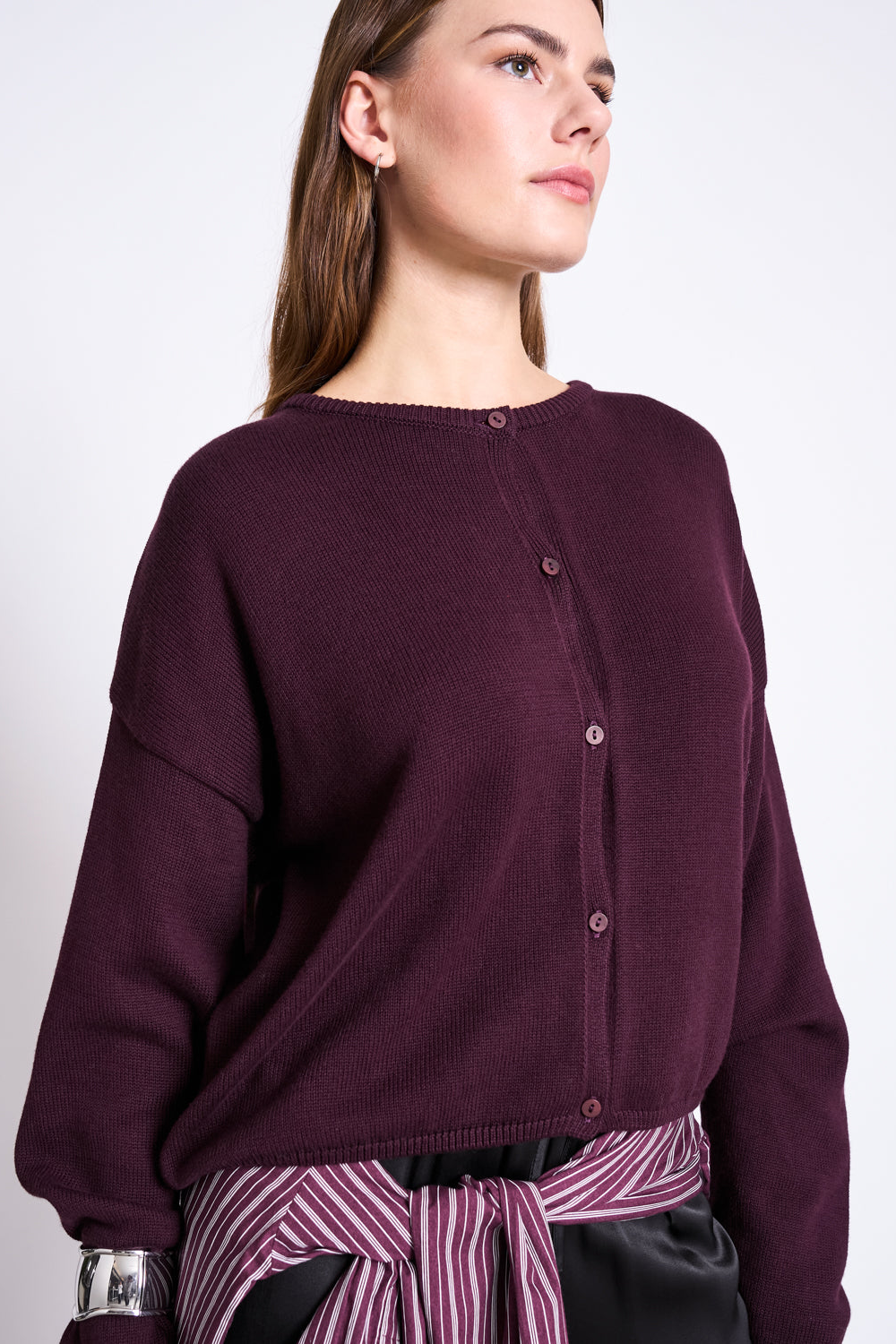 JAN 'N JUNE  Cardigan Light Asas Cherry Lacquer