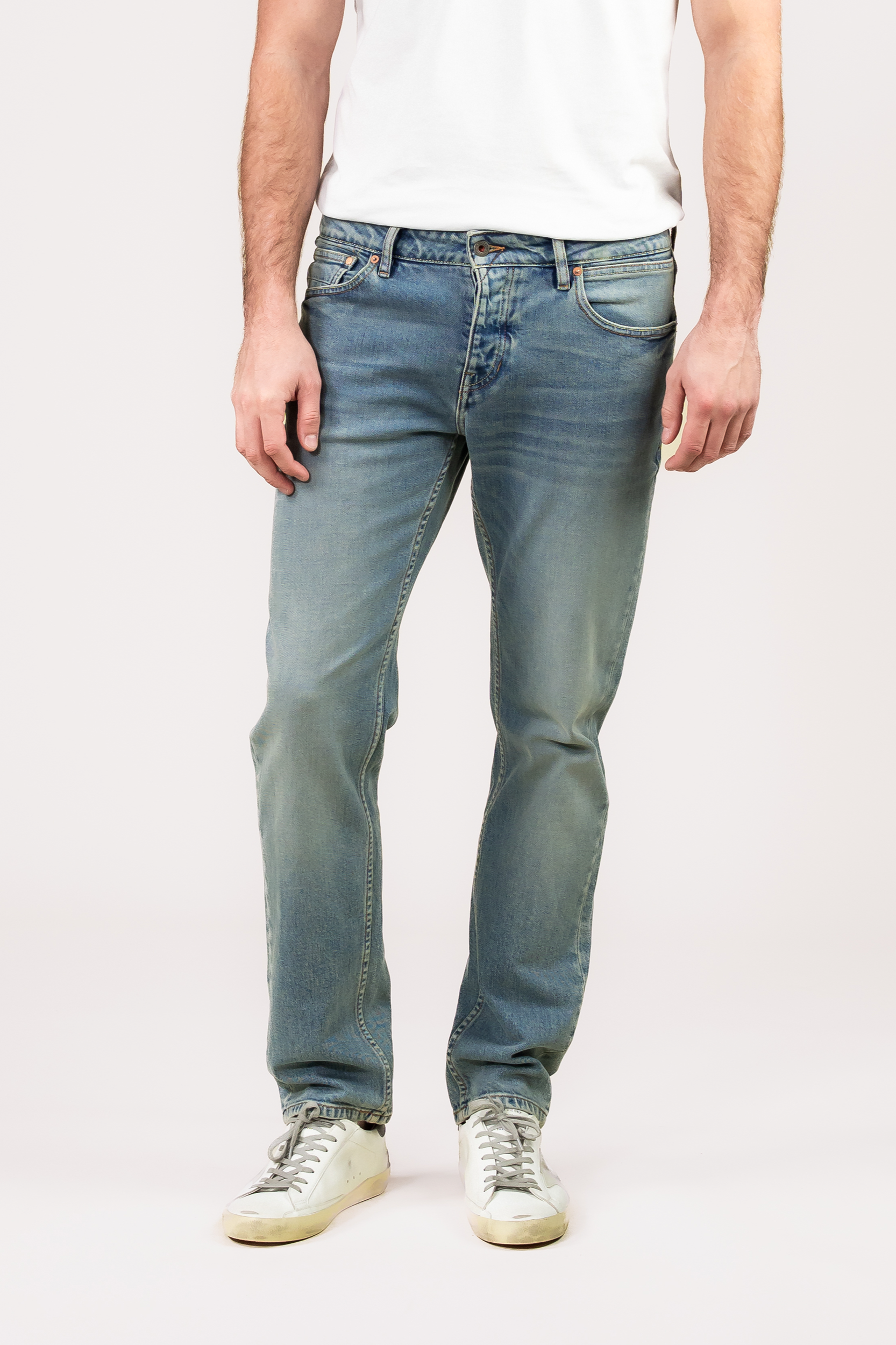 Kuyichi mannen vegan Jim Regular Slim Jeans Palm Beach