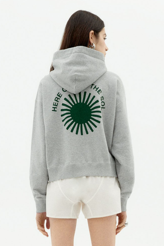 Thinking MU  Hoodie Valeria Retro Zon Grijs