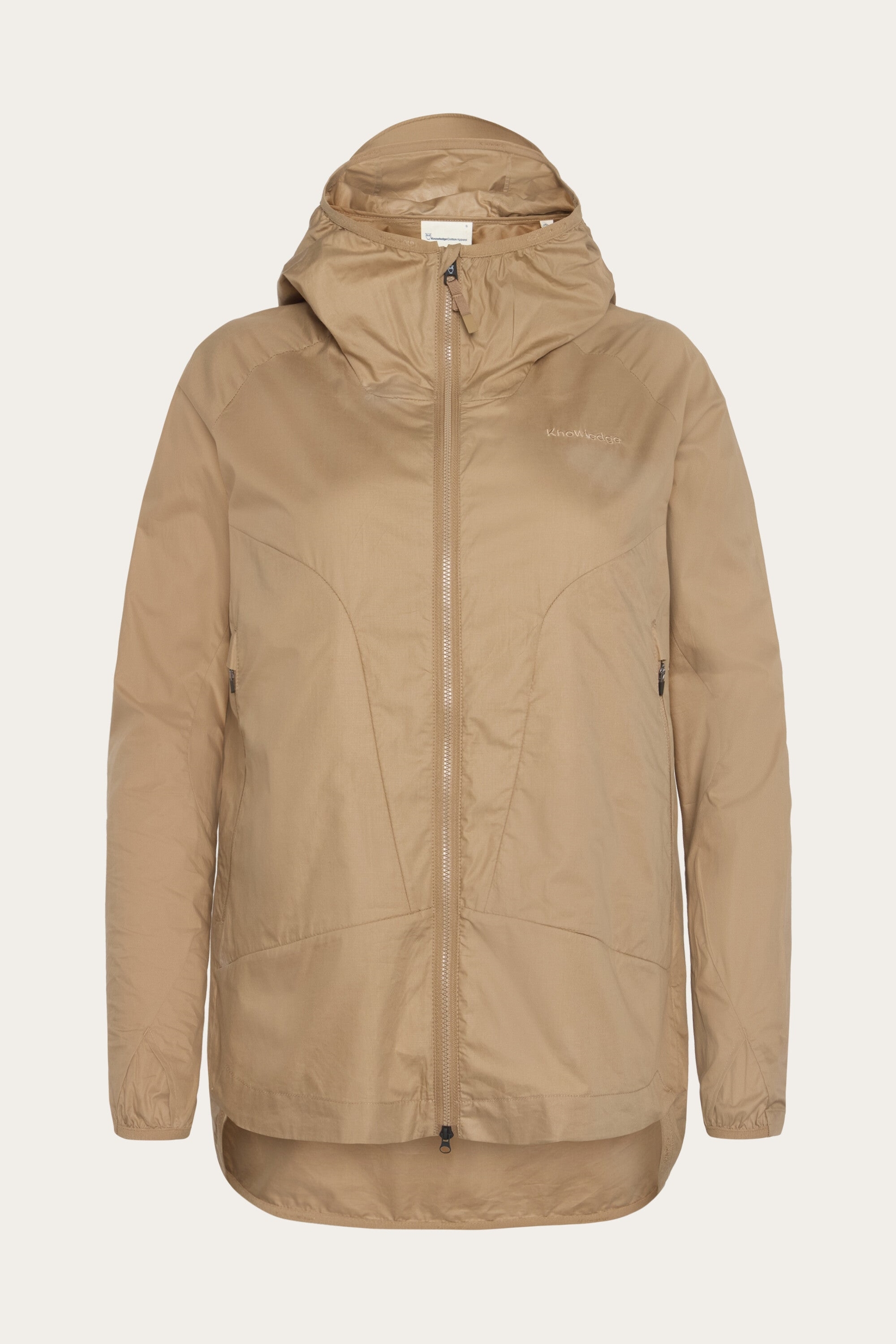 KnowledgeCotton Apparel  Jas Voor Dames Met Ventilatieopeningen, Ripstop, Maat 90, Tuffet, Bruin