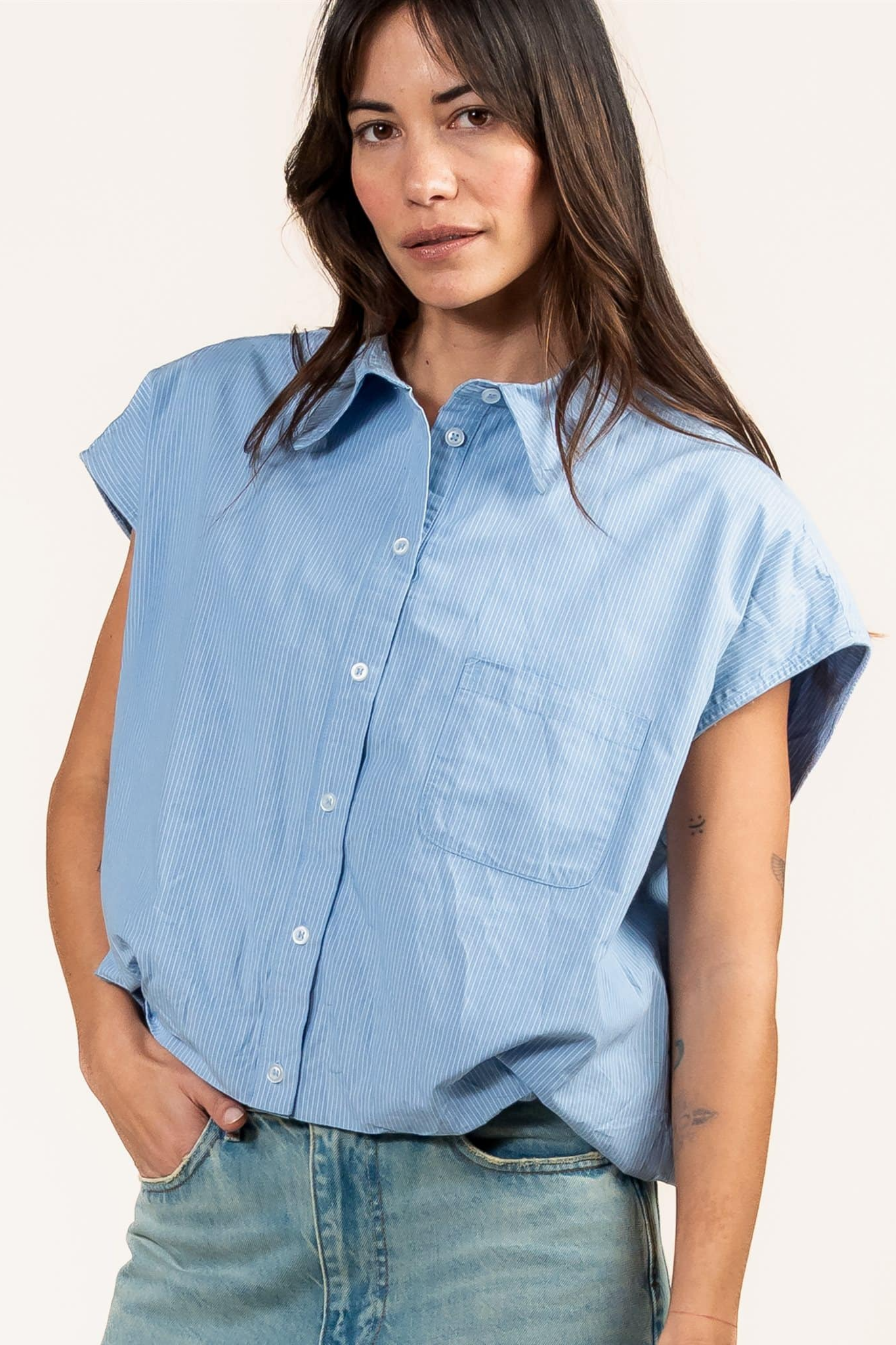 Kuyichi  Blouse Dilek Blauw