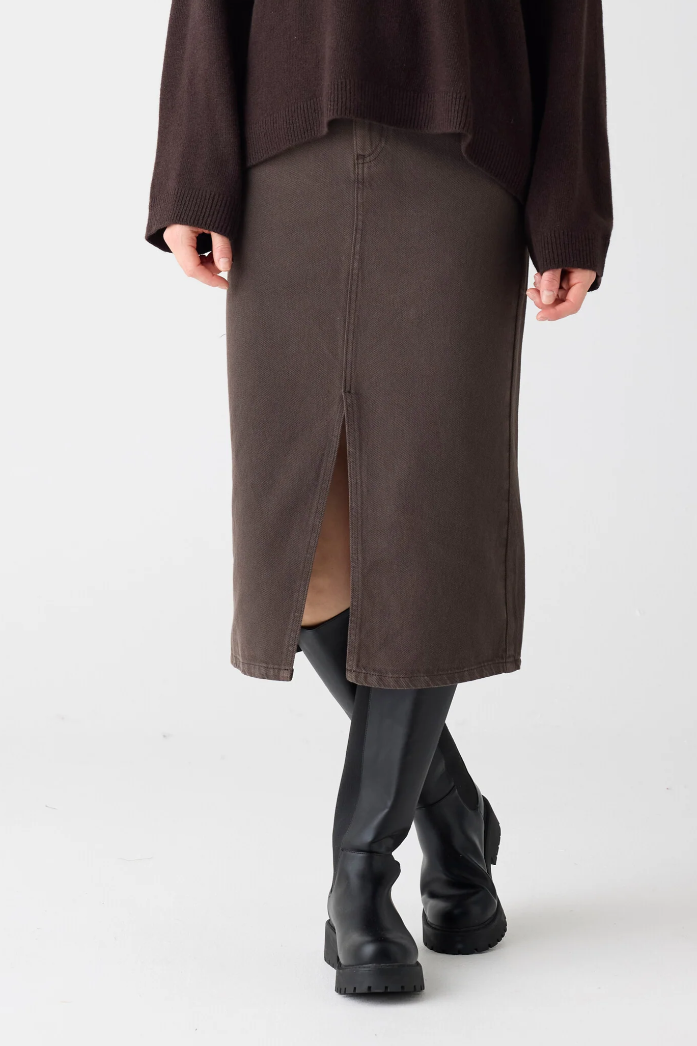 KnowledgeCotton Apparel  Rok Van Keperstof Chocoladetaart