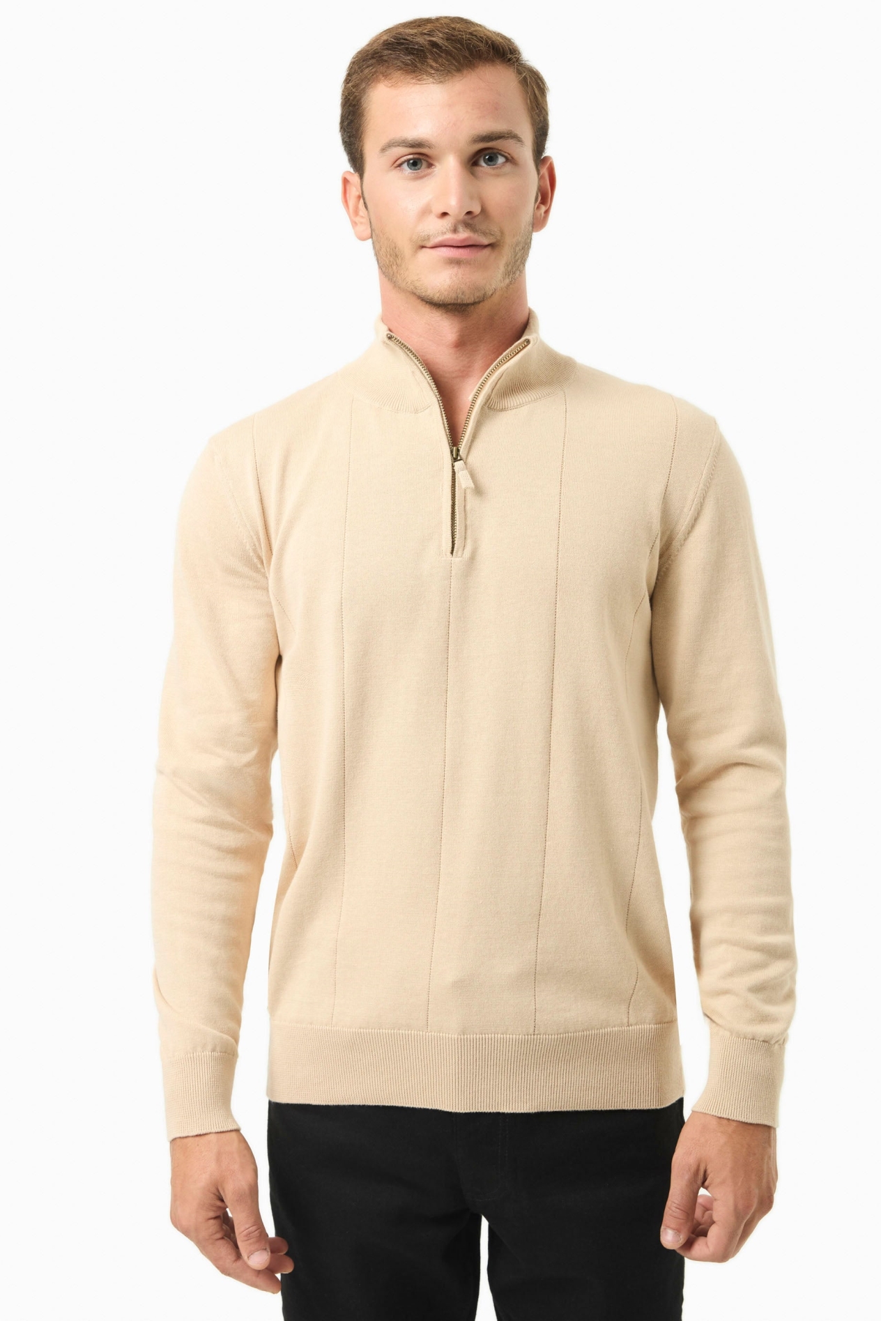 ORGANICATION mannen vegan Troyer Trui Beige