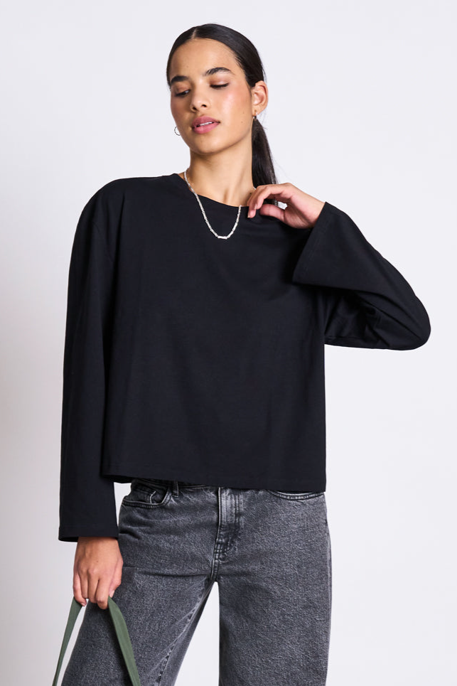 JAN 'N JUNE  Lange Mouwen Boxy Ankira Zwart