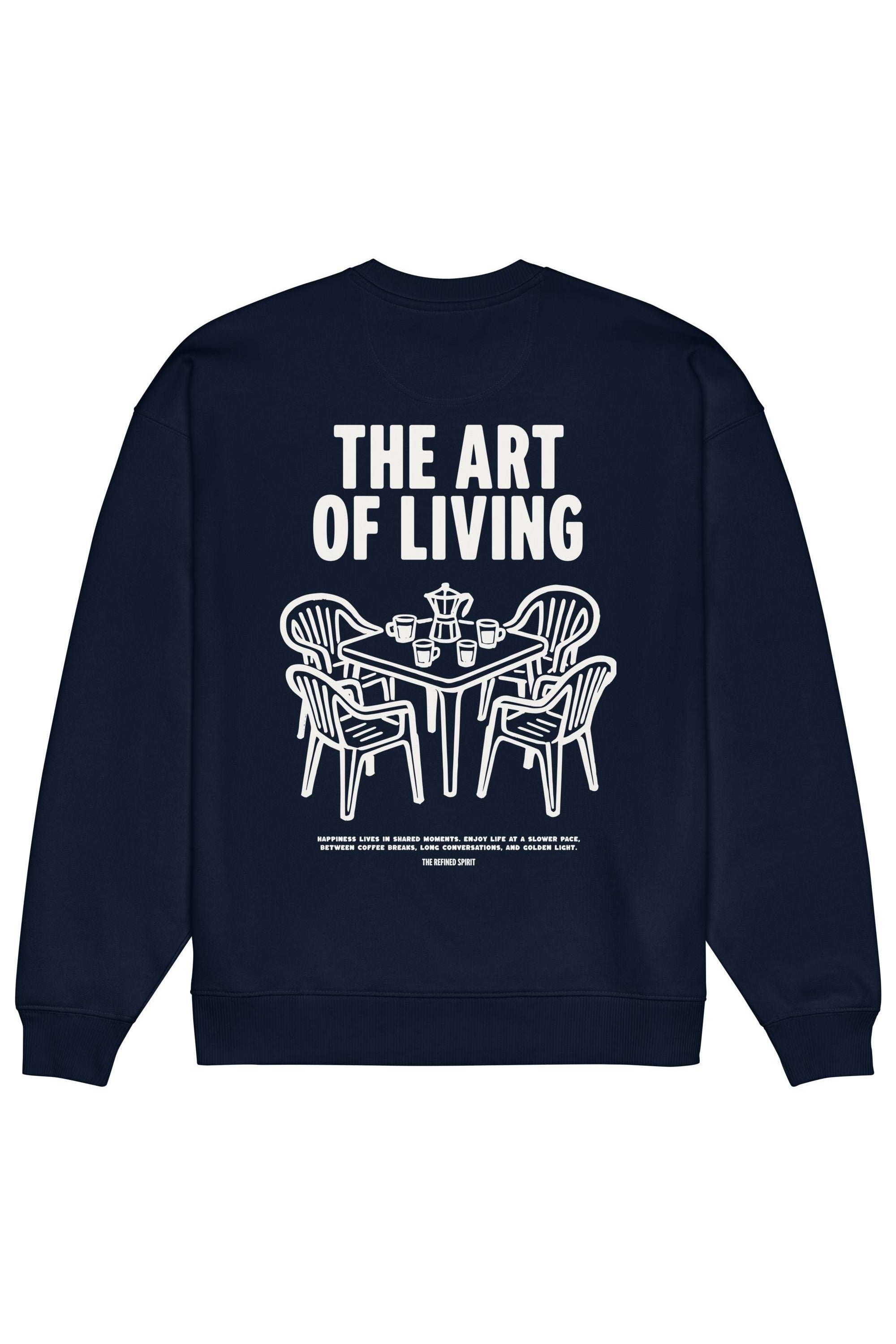 The Refined Spirit  Oversized Sweatshirt Van The Art Of Living, Frans Marineblauw