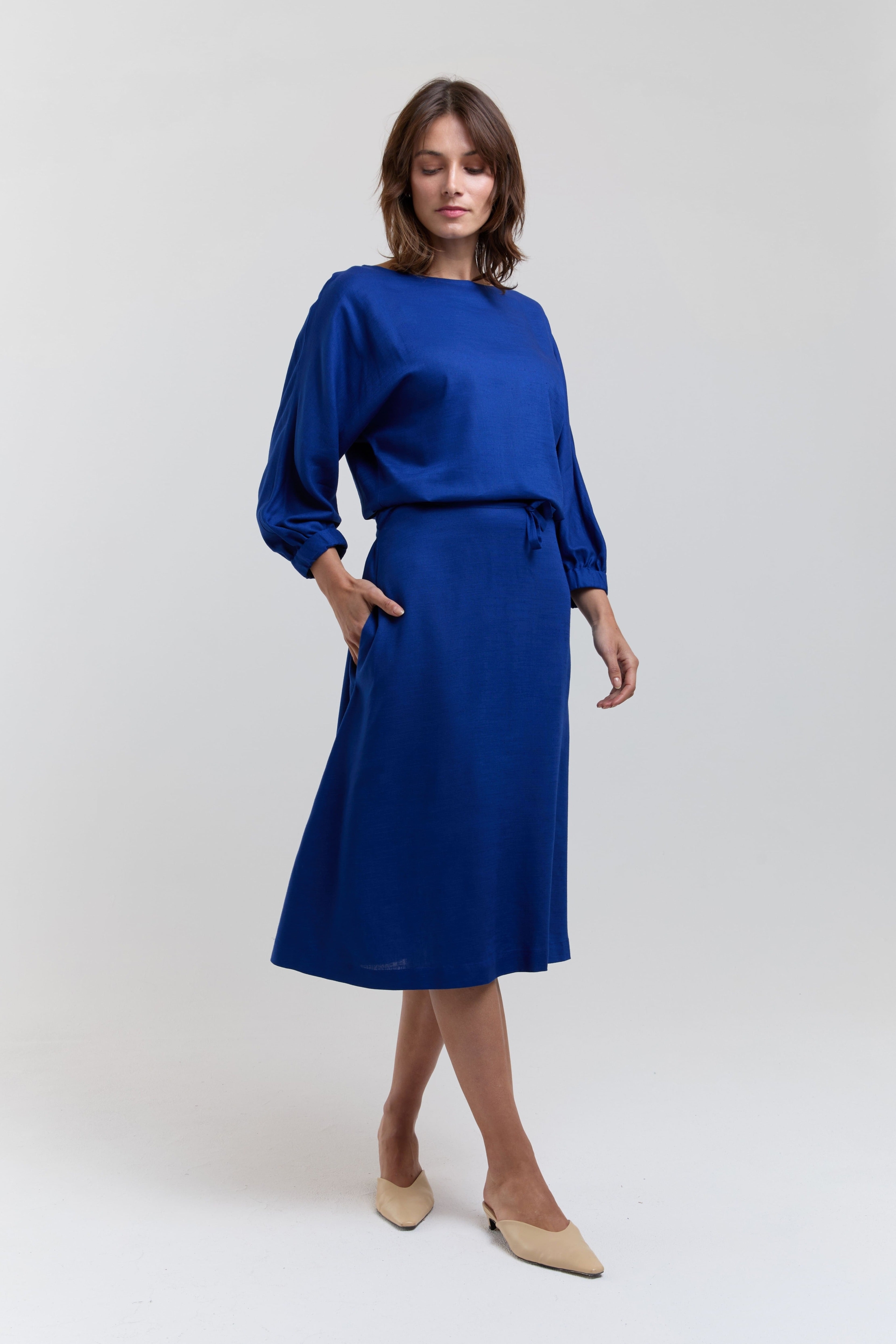 AYANI  Jurk Andrea Oceaanblauw