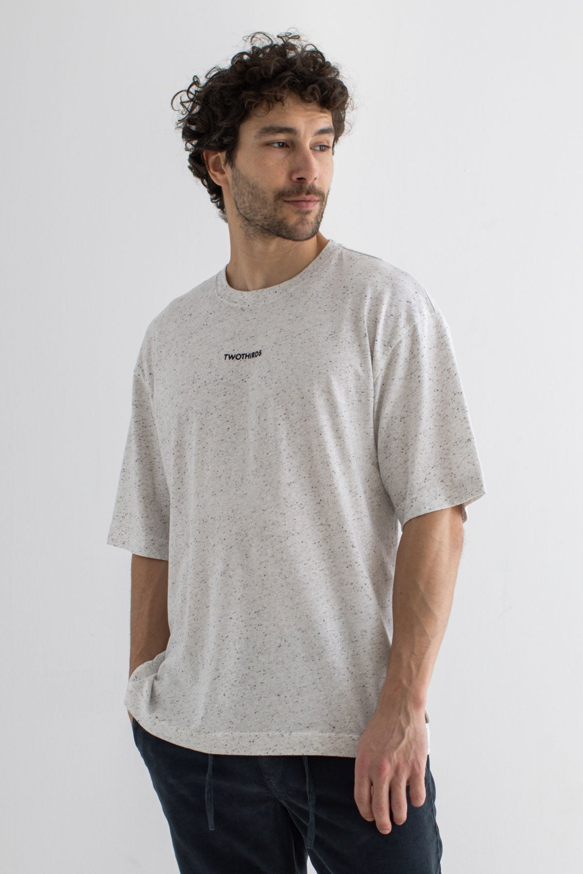TWOTHIRDS mannen vegan T-Shirt Tivua Wit