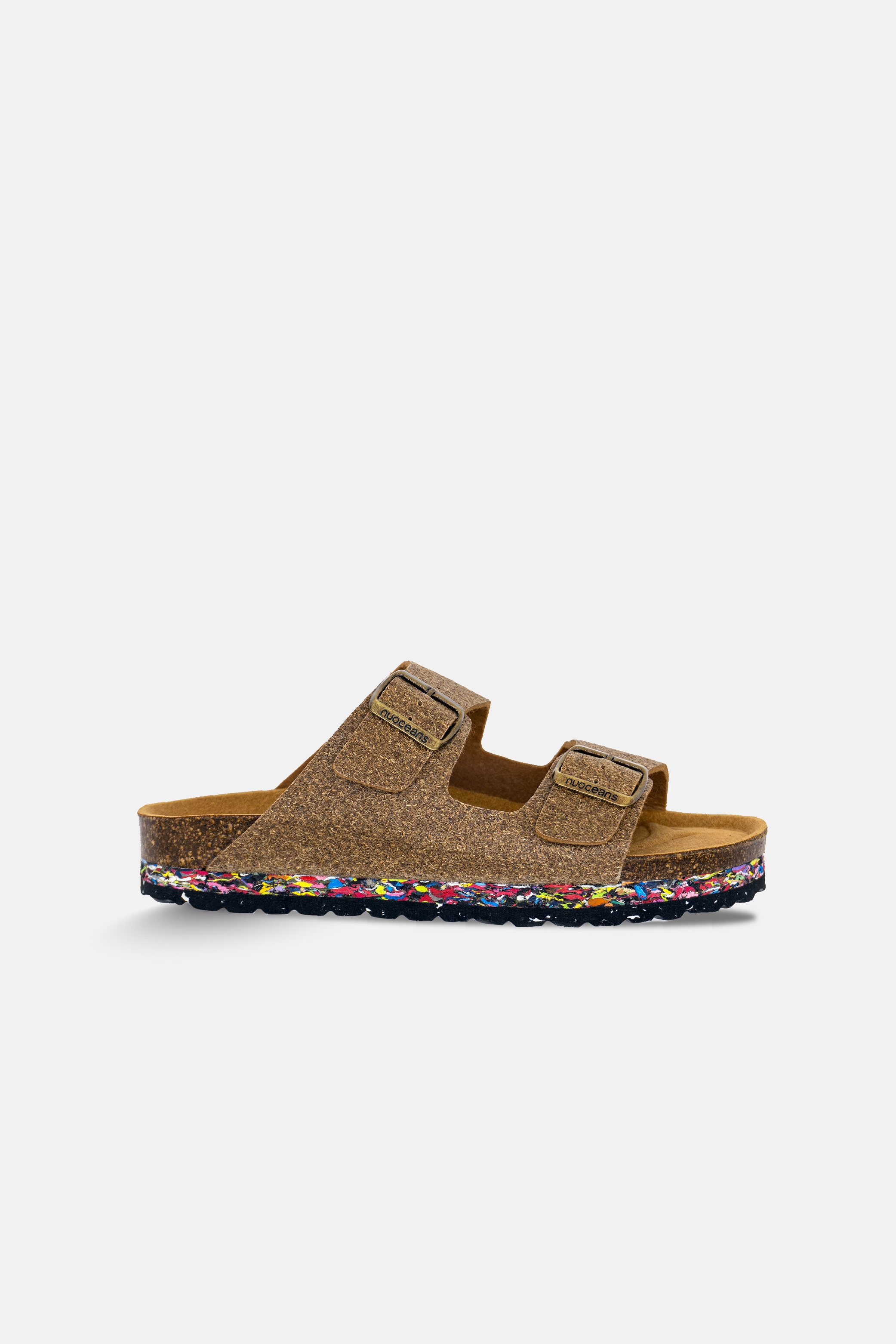 Nuoceans mannen vegan Sandalen Coco Palm Bruin