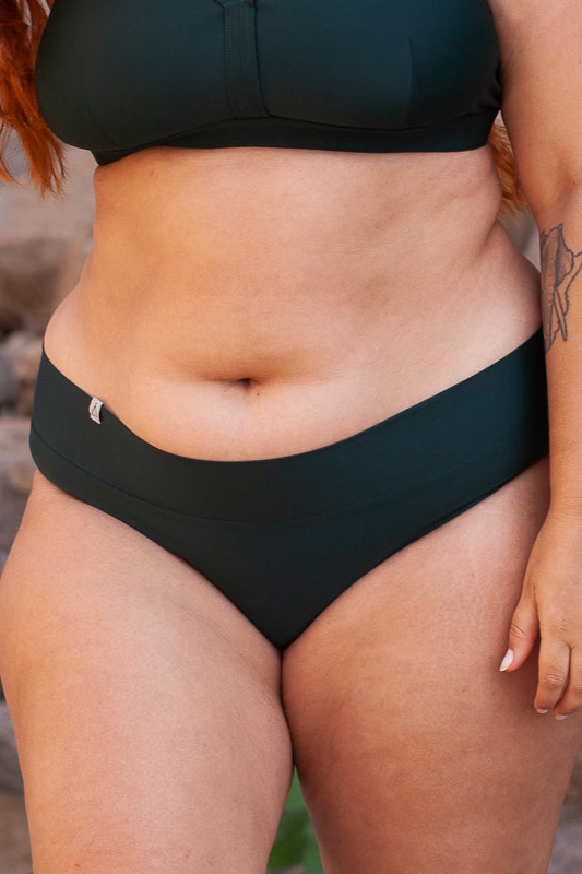 Inaska  Bikinibroekje Met Zachte Taille, Donkergroen