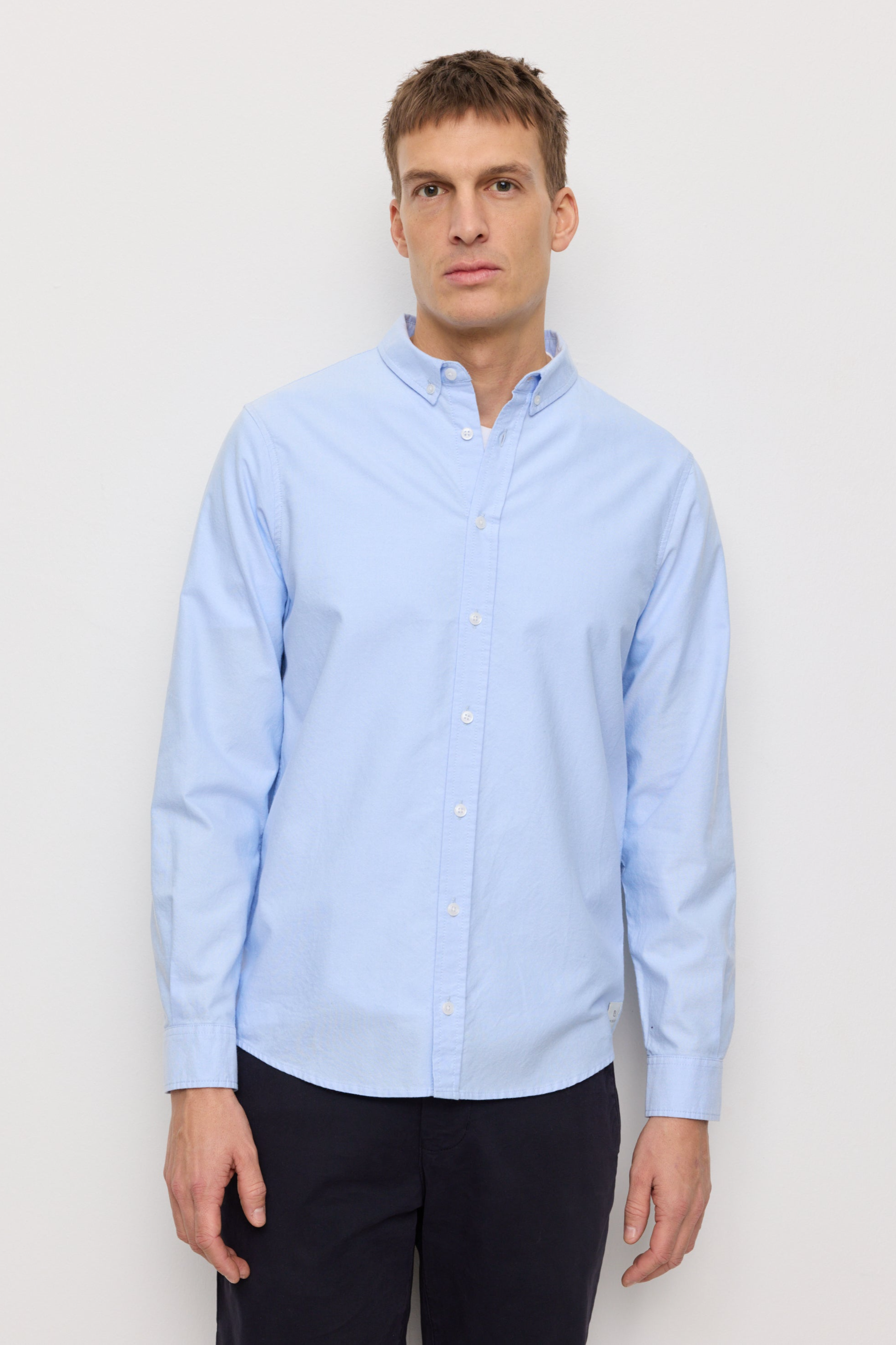 Recolution mannen vegan Overhemd Sparrenblauw