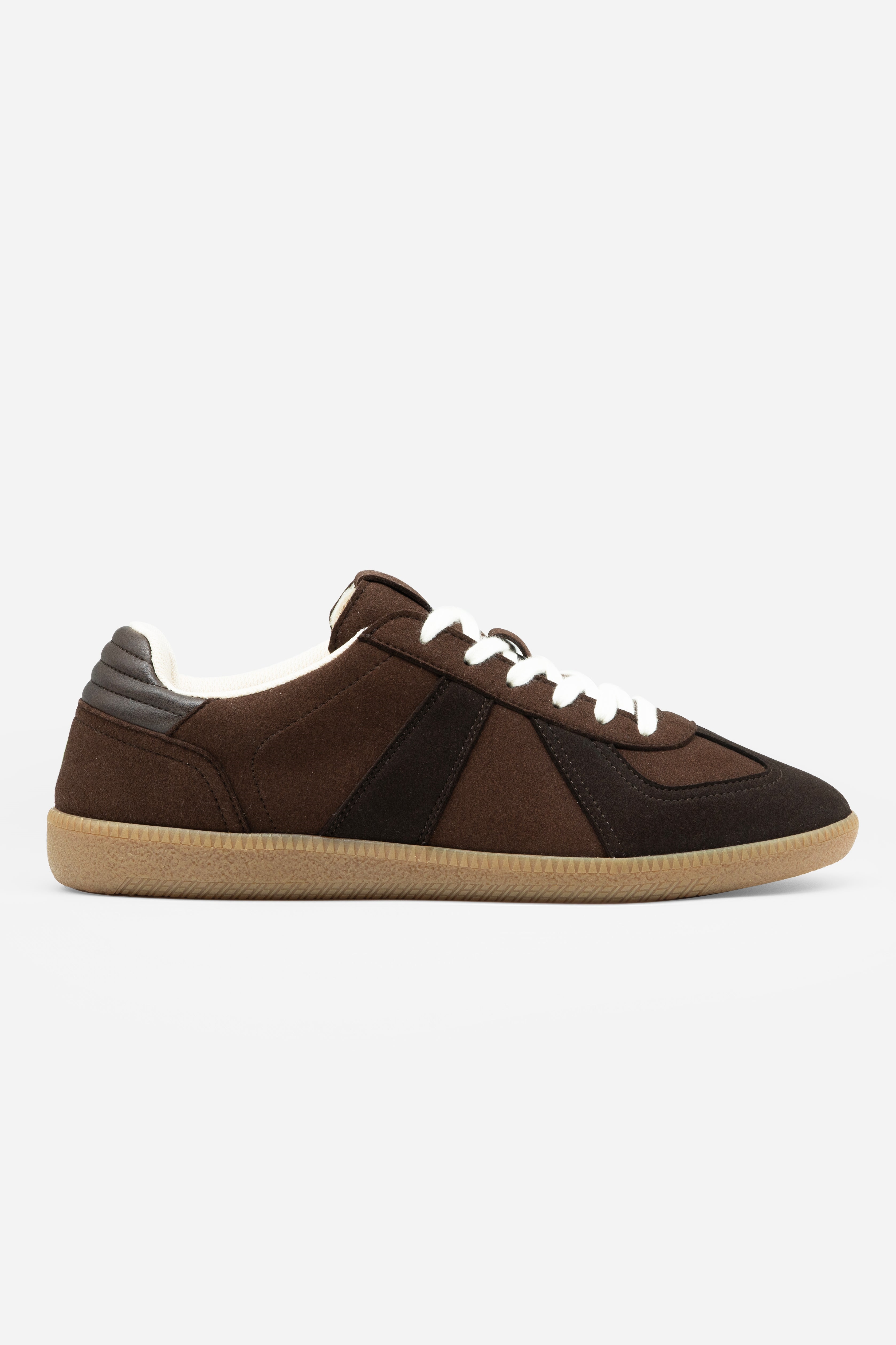 QURC mannen vegan Sneakers Army Trainer Bruin