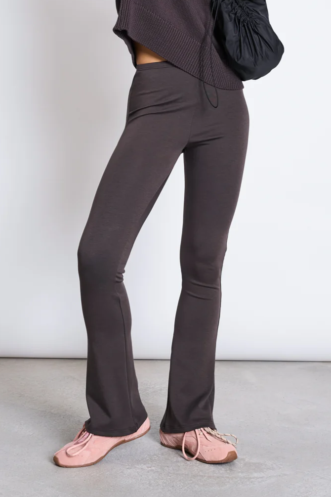 JAN 'N JUNE  Leggings Met Wijde Pijpen, Modderbruin