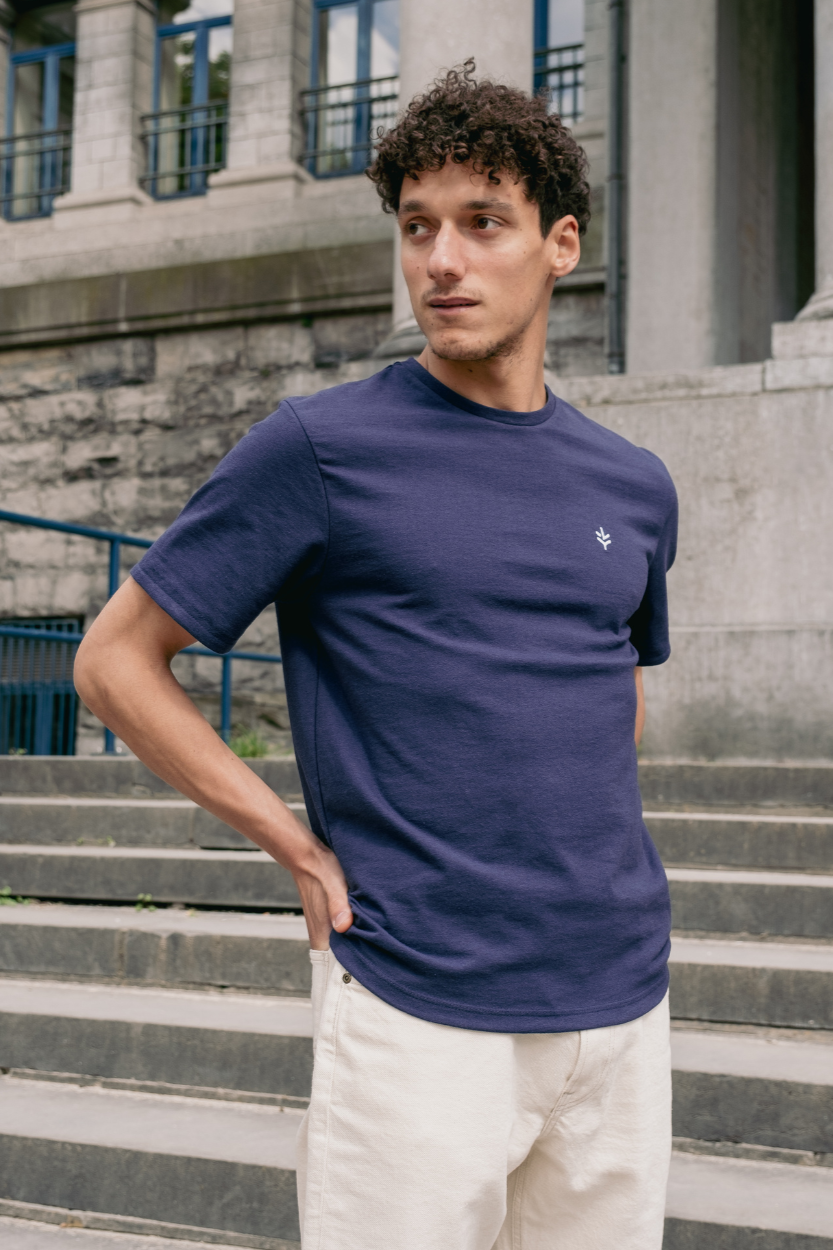 Lucid Collective mannen vegan T-Shirt Honingblauw