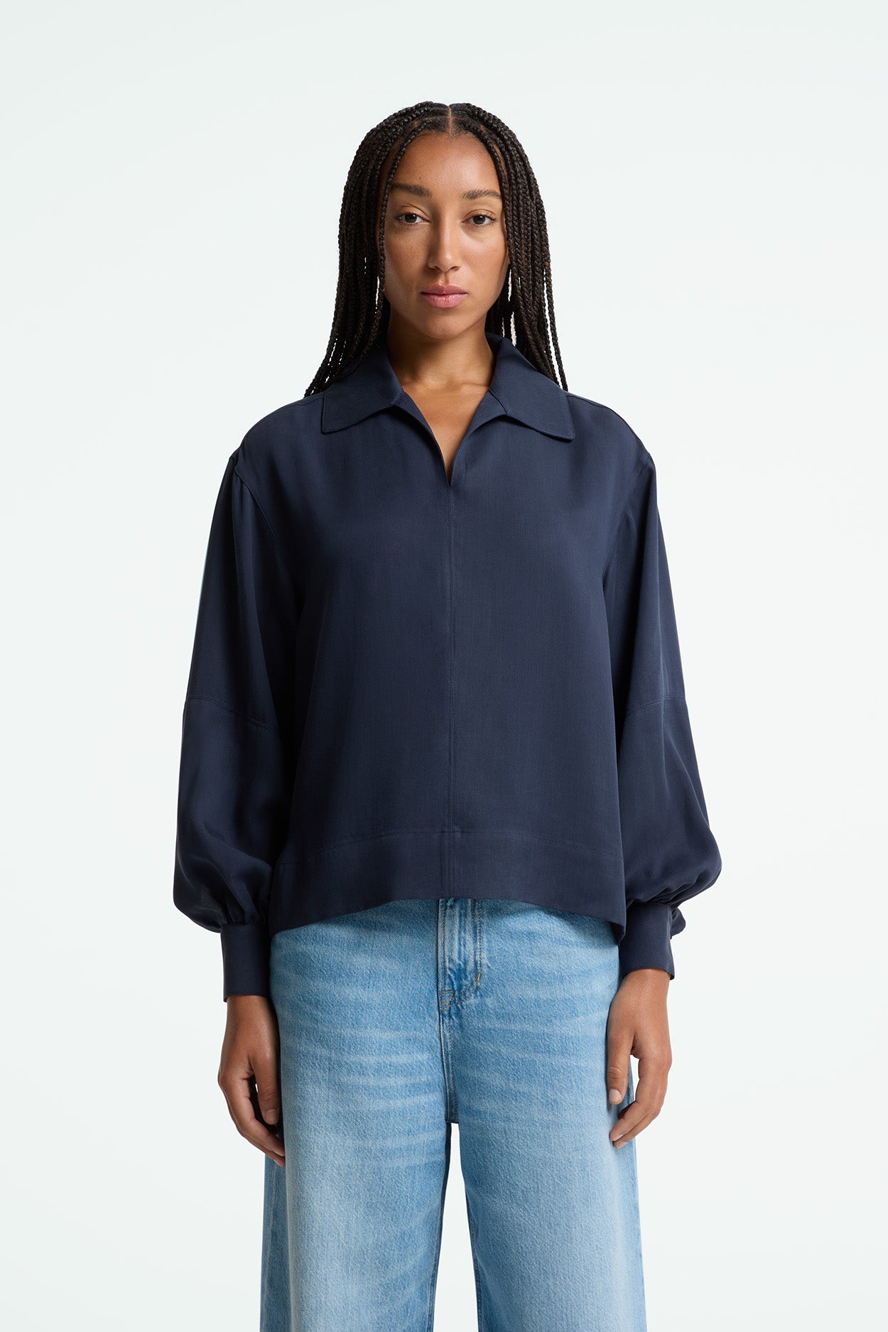 Kings of Indigo  Blouse Rheana Jurk Blauw
