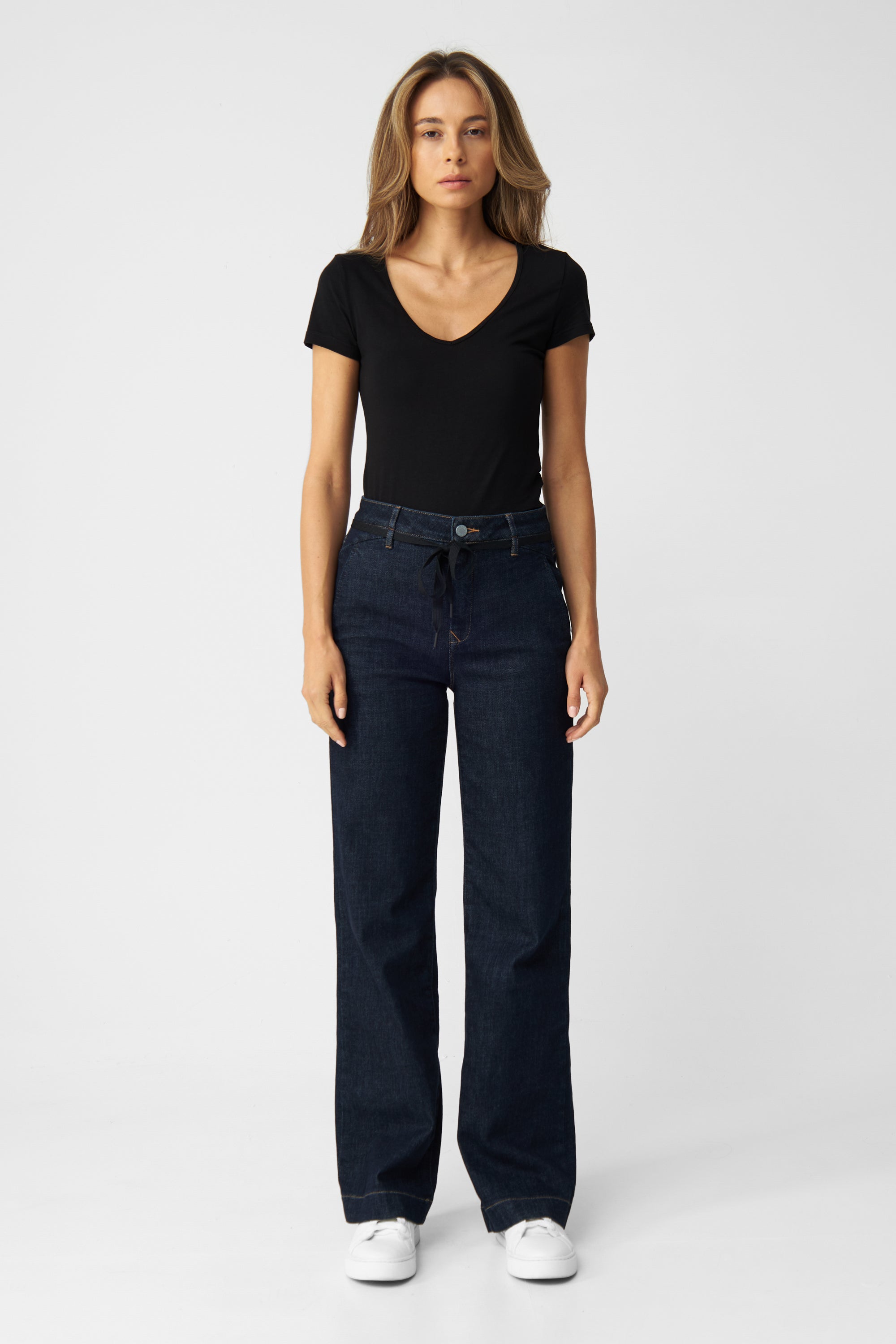 Dawn  Jeans Uitlopende Dew French Pocket Raw Blue