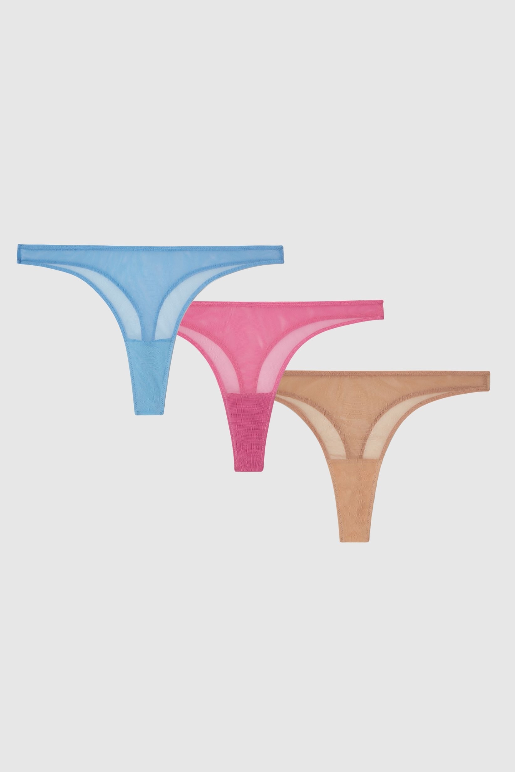 Understatement  Mesh String Pack Blauw, Roze En Zand