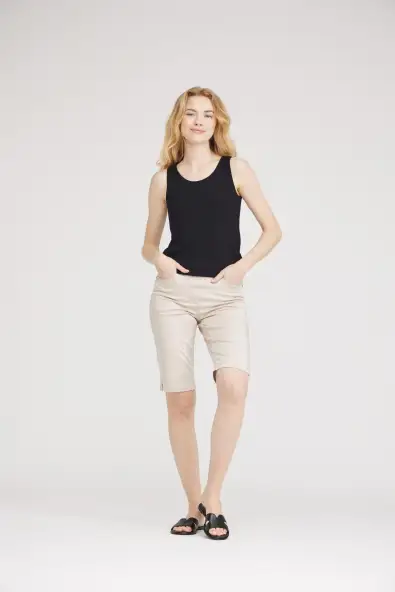 LAURIE  Shorts Hannah Regular Grijs Zand
