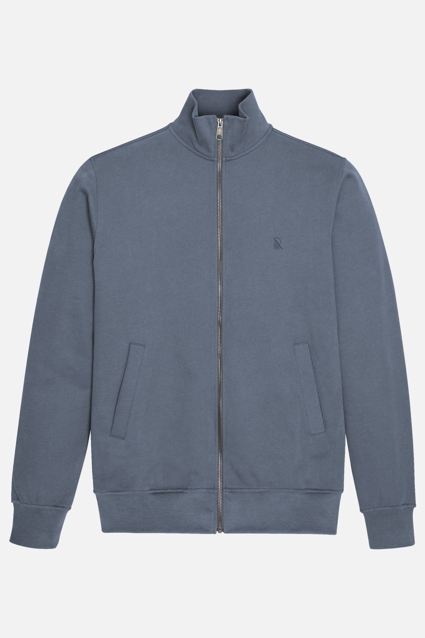 Recolution mannen vegan Sweatjacket Camphor Duifblauw