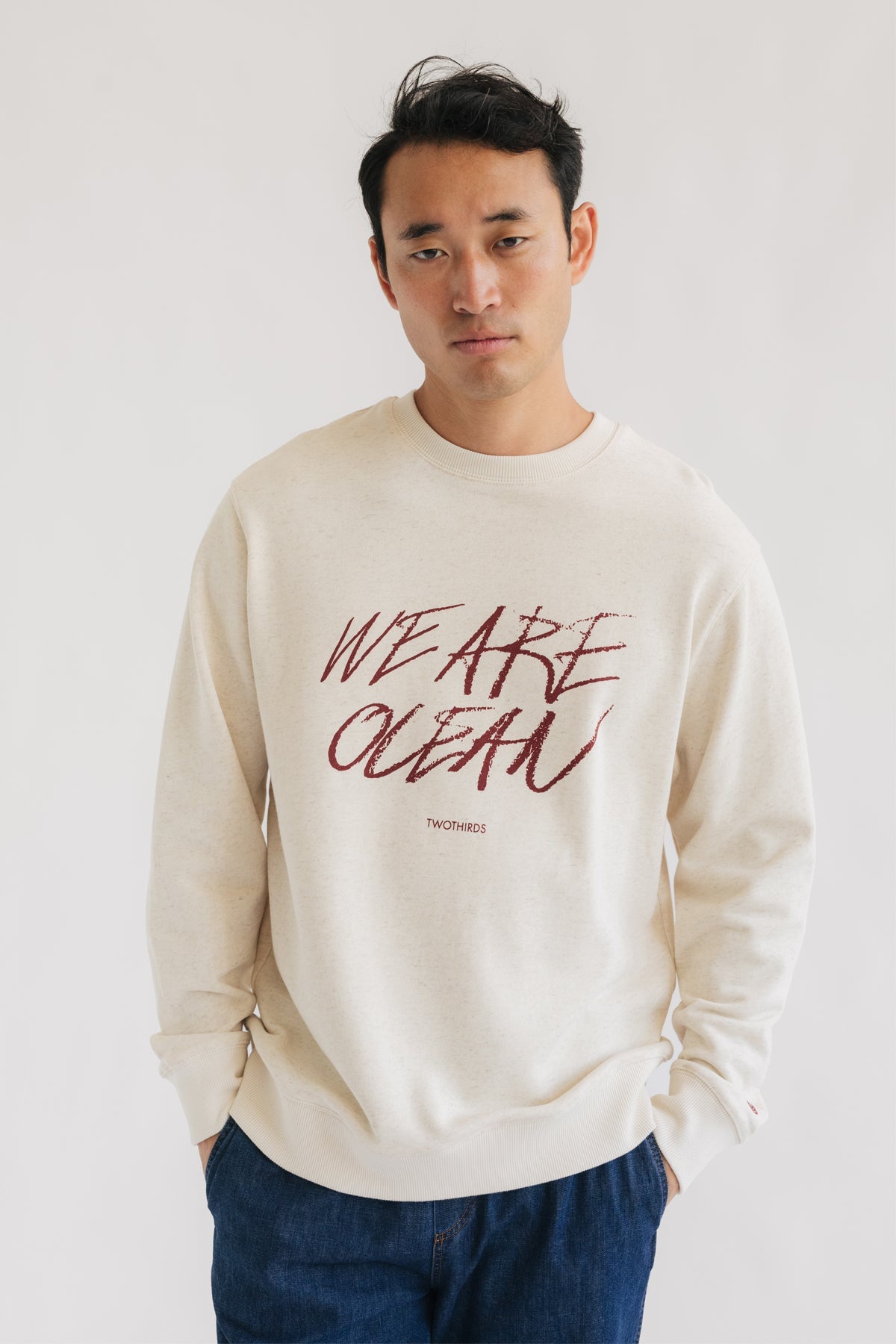 TWOTHIRDS mannen vegan Sweatshirt Kendec Beige Melange