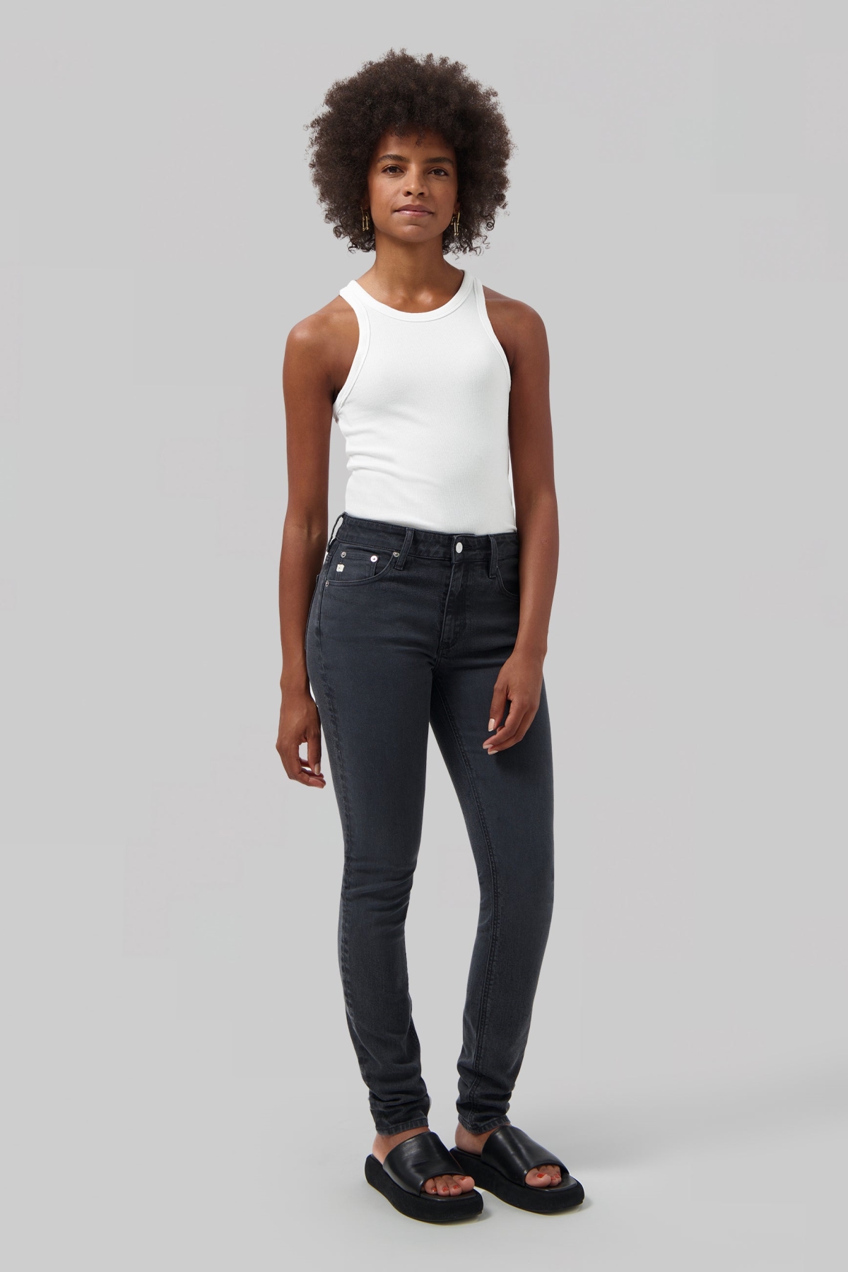 MUD Jeans  Skinny Jeans Skyler Authentiek Zwart