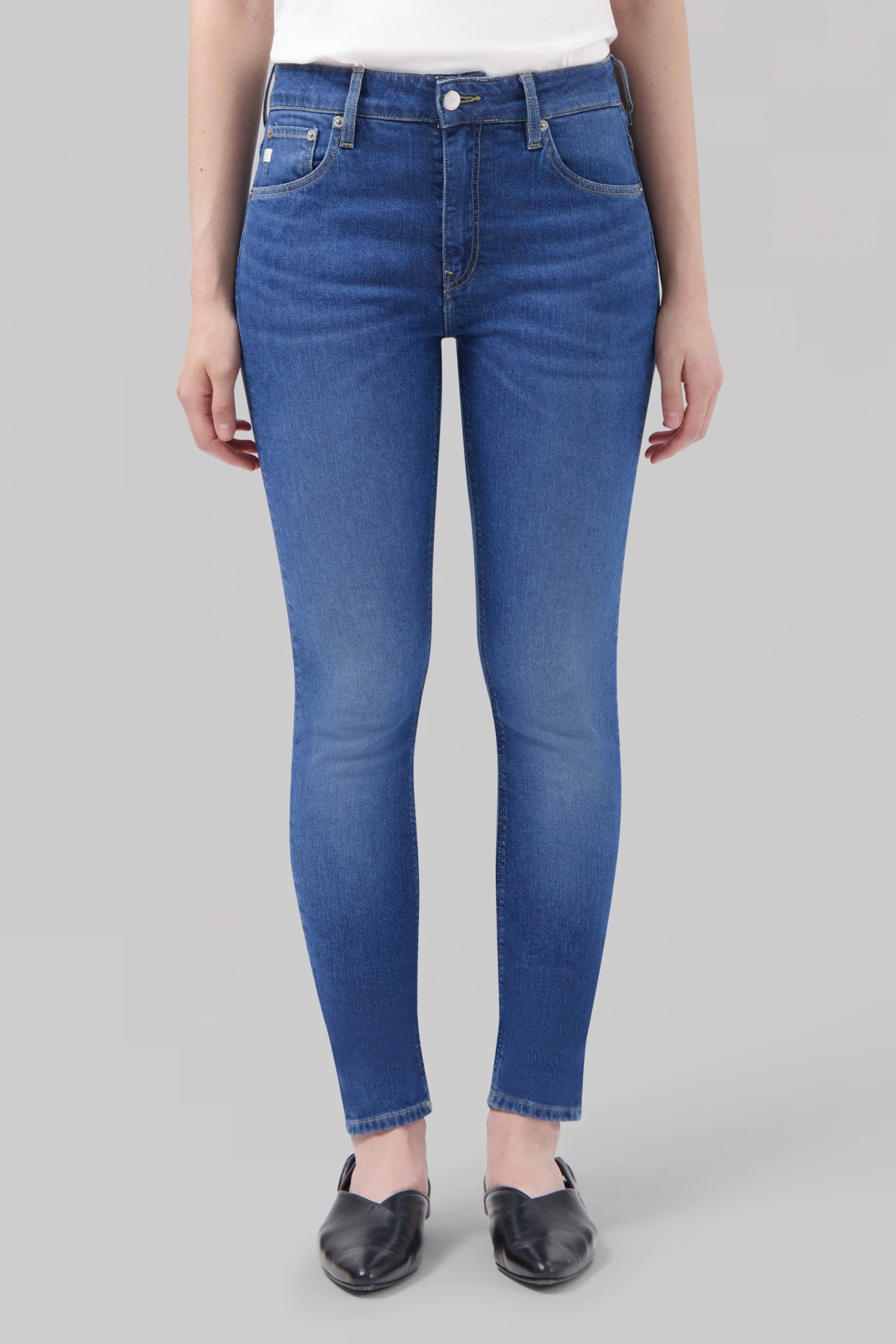 MUD Jeans  Skinnyjeans Skyler Puur Blauw