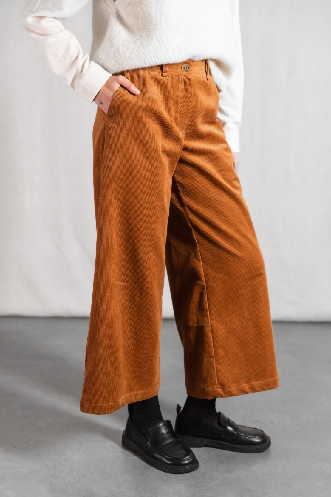 Jyoti - Fair Works  Culottes HEMAni Cinnamon Brown